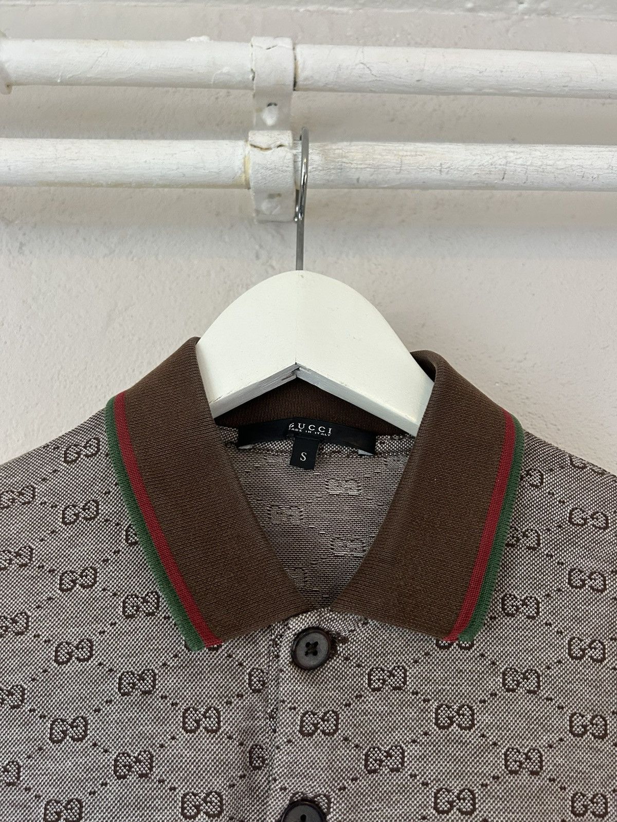 Gucci Gucci Monogram Polo with Signature Web Detailing Size US S / EU 44-46 / 1 - 2 Thumbnail