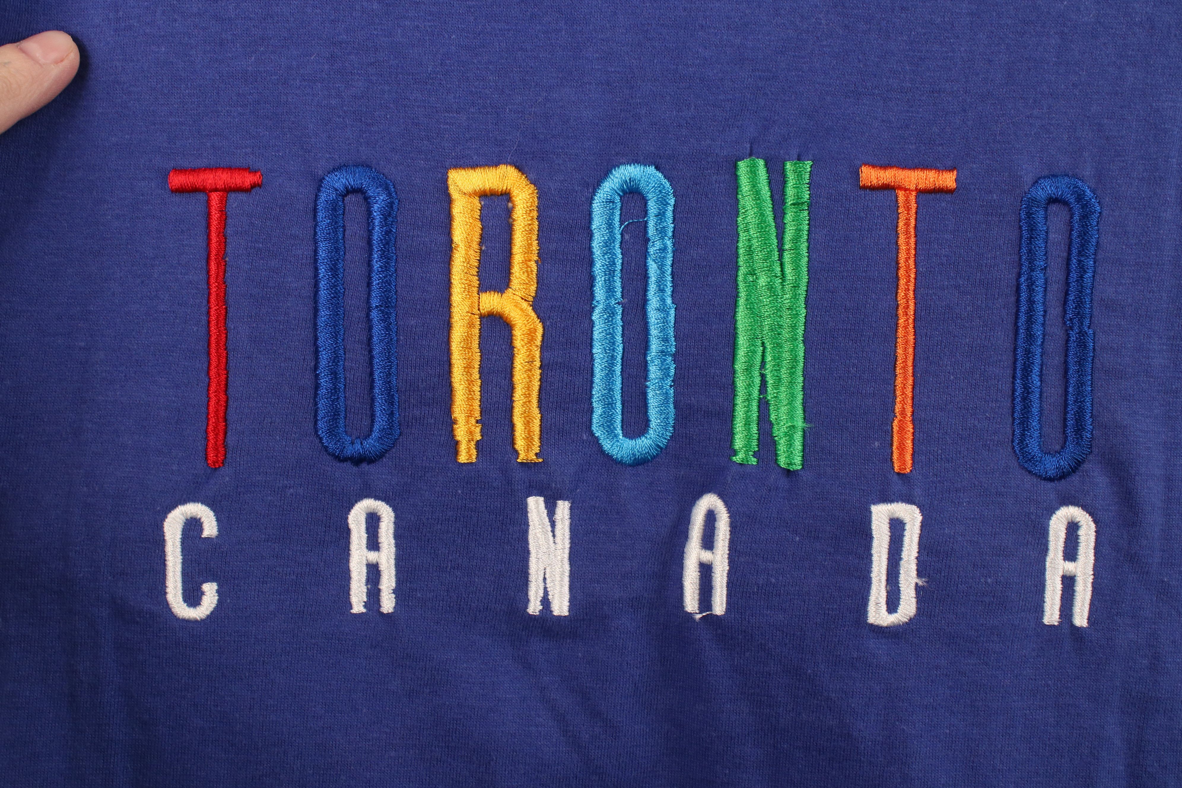 Vintage Deadstock Vintage 90s Streetwear Toronto Canada T-Shirt Blue Size US XL / EU 56 / 4 - 8 Thumbnail