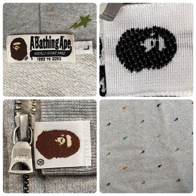 Bape Multi Color BAPE STA Full Zip Hoodie a bathing ape star NIGO Size US L / EU 52-54 / 3 - 7 Thumbnail