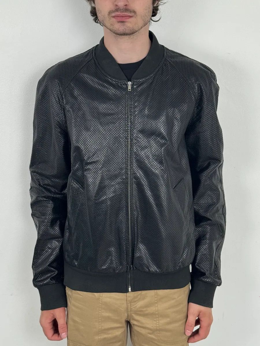 Maison Margiela SS2007 Maison Martin Margiela Black Perforated Leather Jacket Size US L / EU 52-54 / 3 - 2 Thumbnail