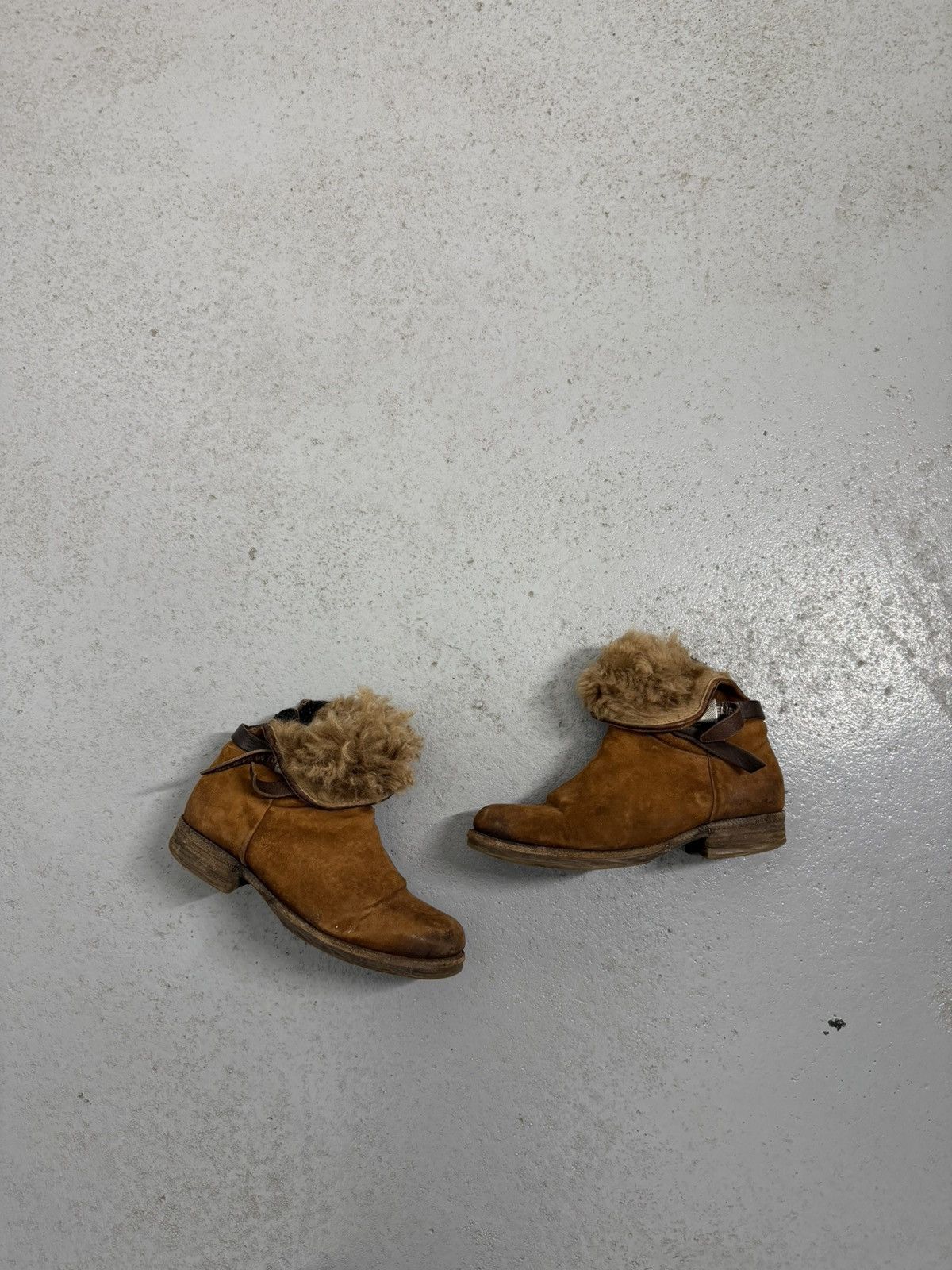A.S.98 Avant-garde A.S.98 Fur Nubuk Leather Boots Size US 7 / EU 40 - 1 Thumbnail