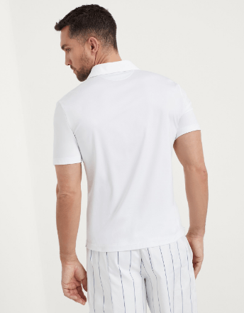 Brunello Cucinelli o1la1rc1a0425 Polo T-Shirt in White Size US S / EU 44-46 / 1 - 2 Thumbnail