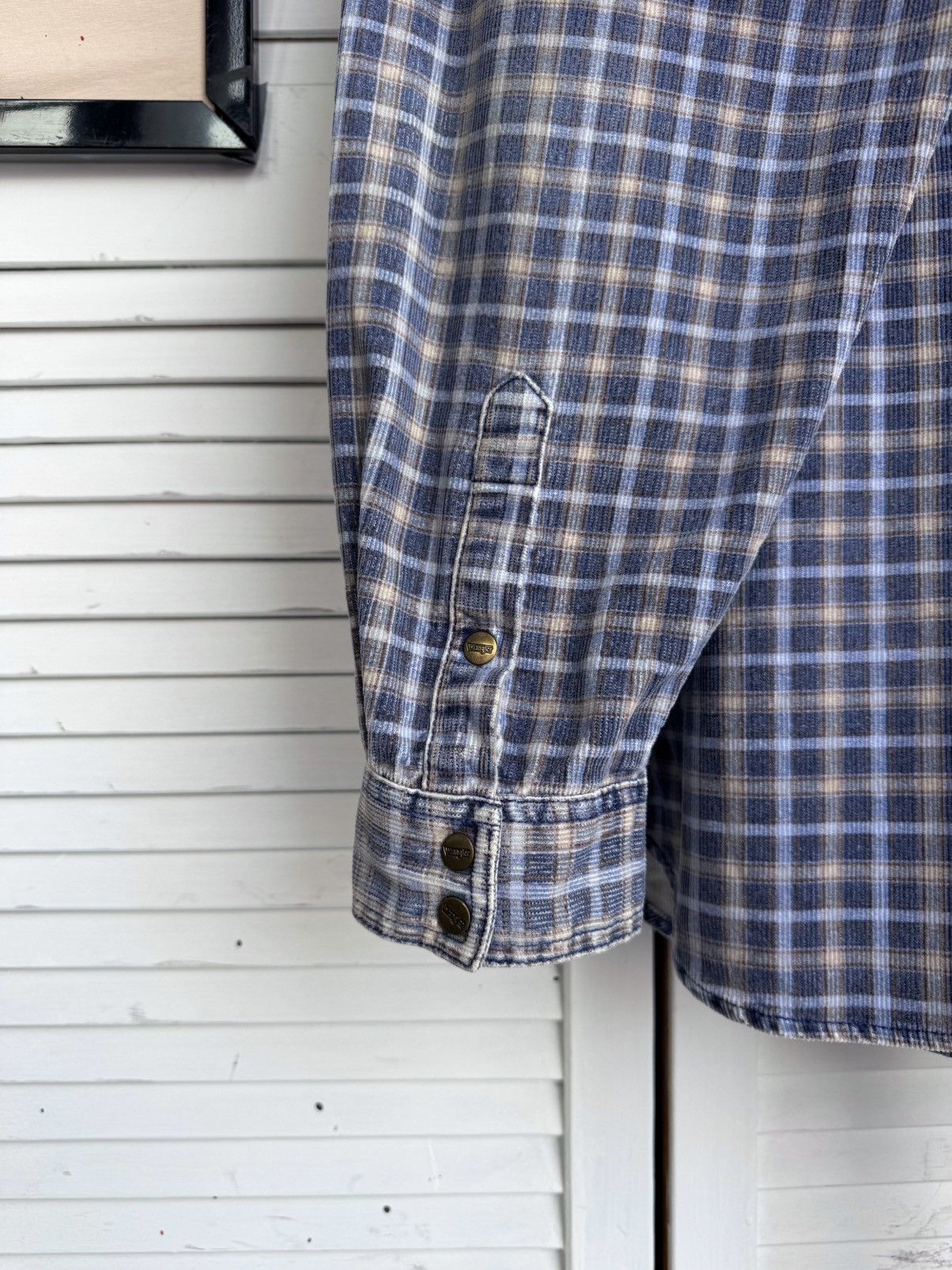 Wrangler Vintage Wrangler Western Plaid Flannel Snap Button Shirt Size US XL / EU 56 / 4 - 8 Thumbnail