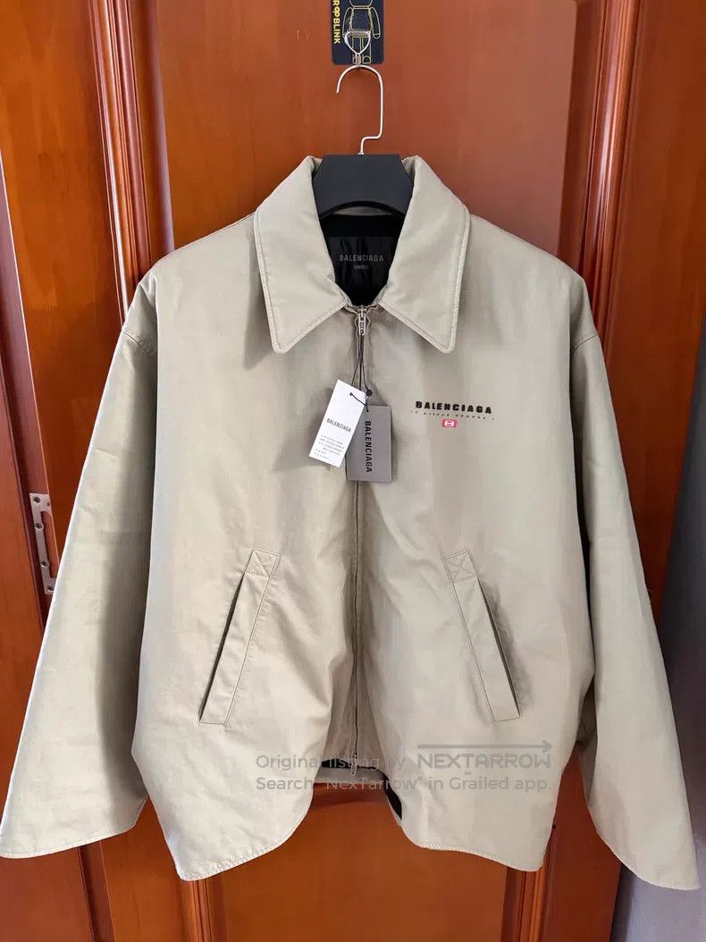 Balenciaga Balenciaga Khaki Color Embroidered Logo Collar Workwear Co Size US XS / EU 42 / 0 - 1 Thumbnail