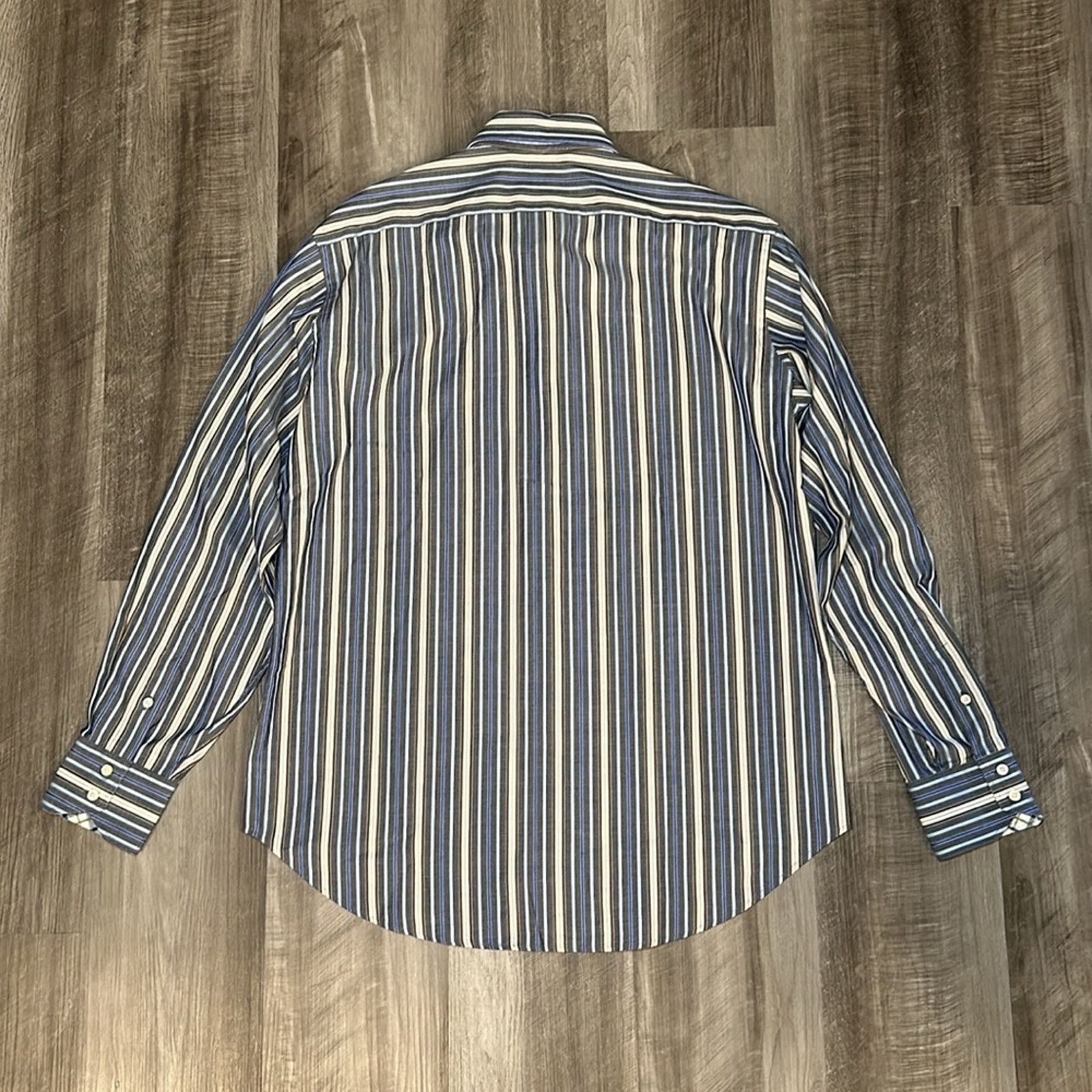Thomas Dean Thomas Dean Pima Cotton Long Sleeve Button Down - Large Size US L / EU 52-54 / 3 - 3 Thumbnail