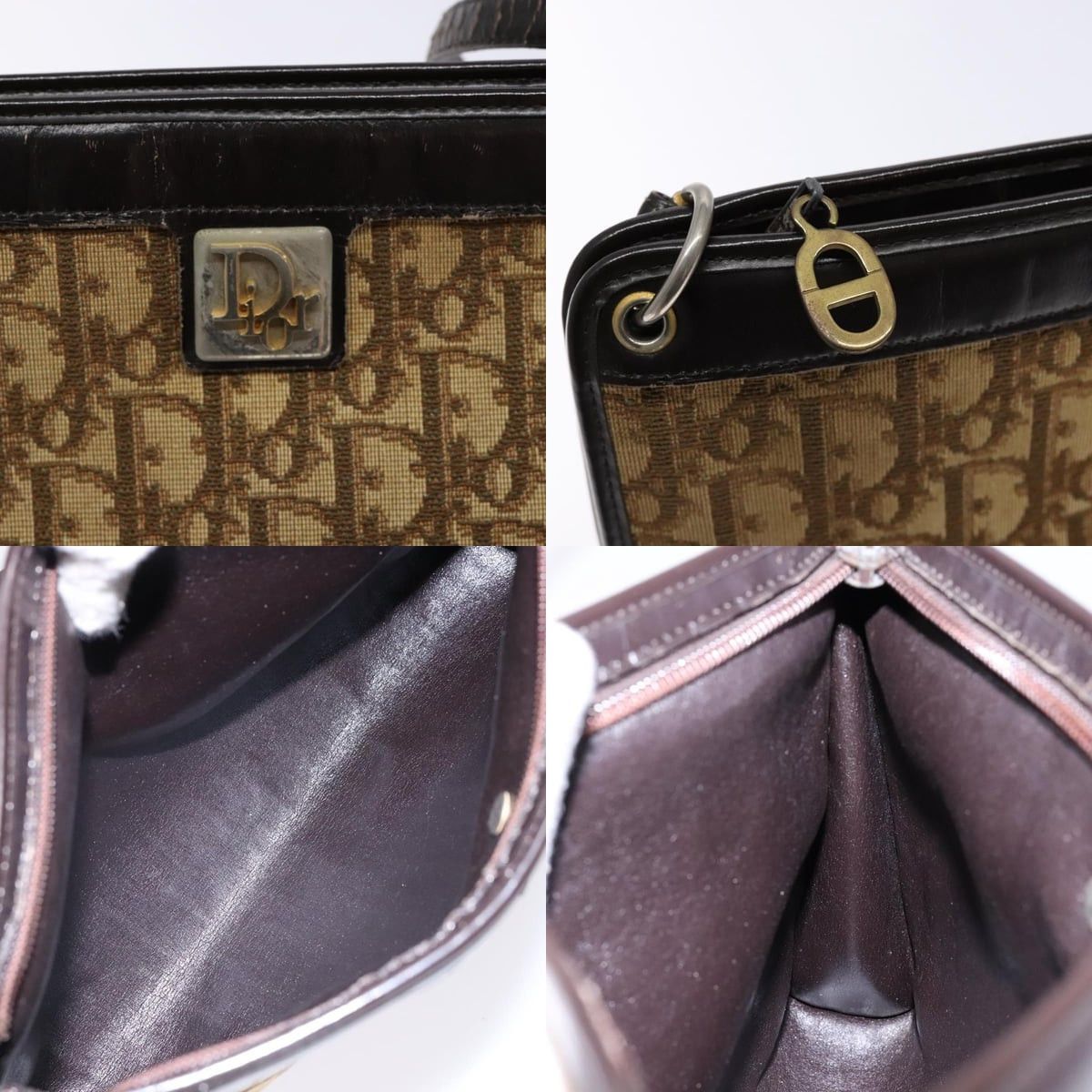 Dior DIOR Trotter Canvas Shoulder Bag Brown Gold Size ONE SIZE - 11 Thumbnail