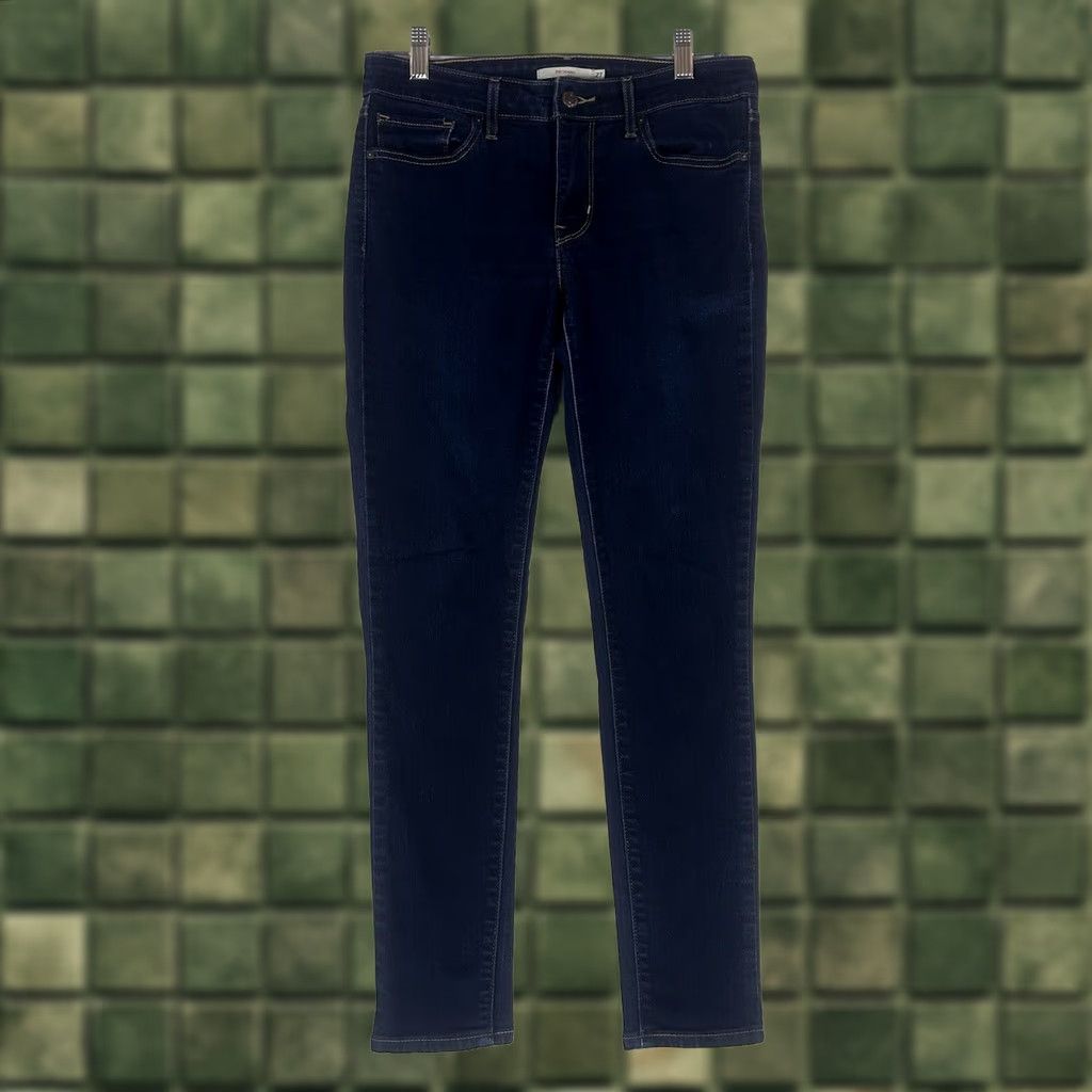 Levi's Levi’s 711 Skinny Jeans Womens 27 Mid-Rise Dark Wash Blue 5-Pocket Denim Pants Size 27" / US 4 / IT 40 - 1 Thumbnail