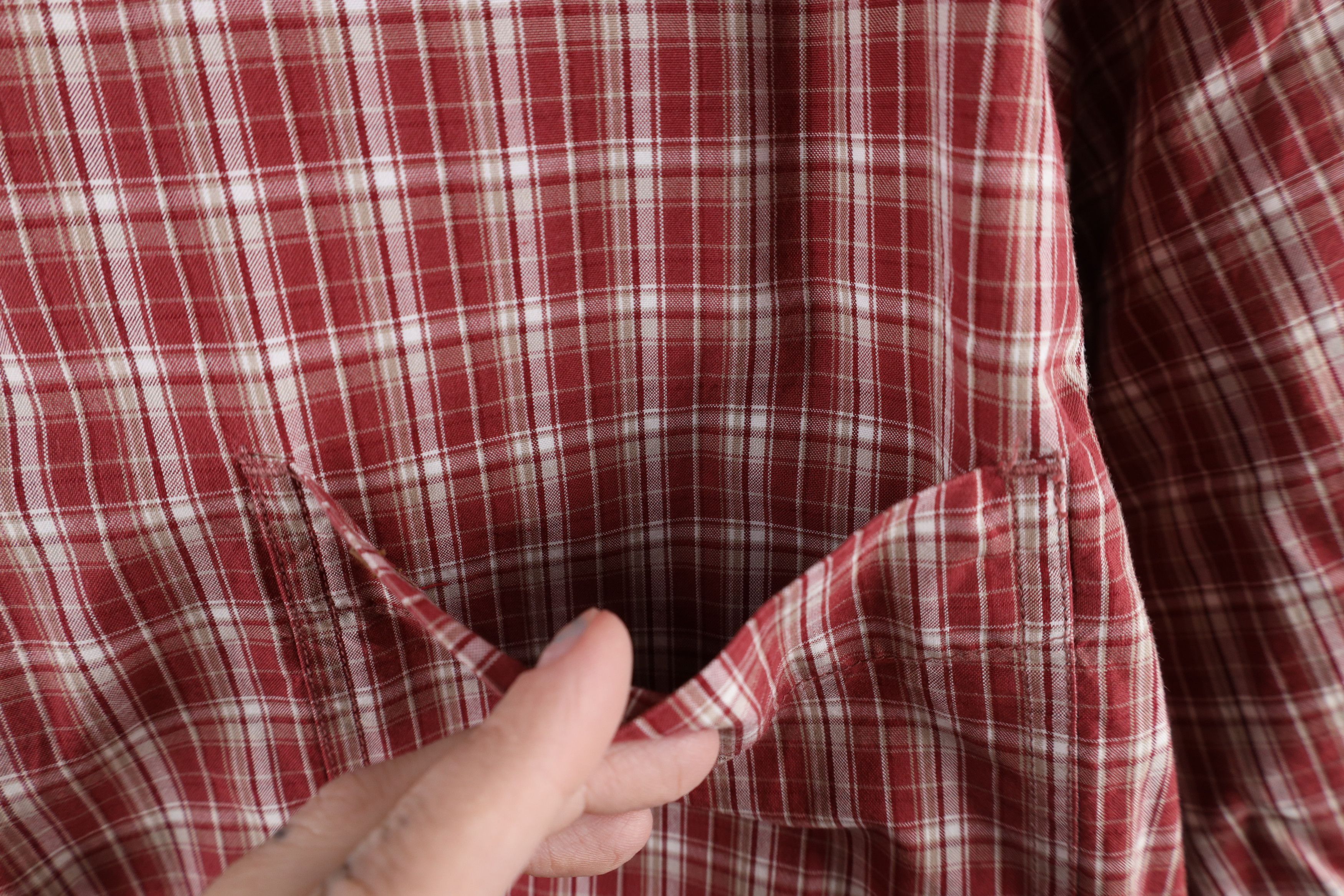 Carhartt × Vintage Vintage Carhartt Out Short Sleeve Button Down Shirt Red Size US XXL / EU 58 / 5 - 5 Thumbnail