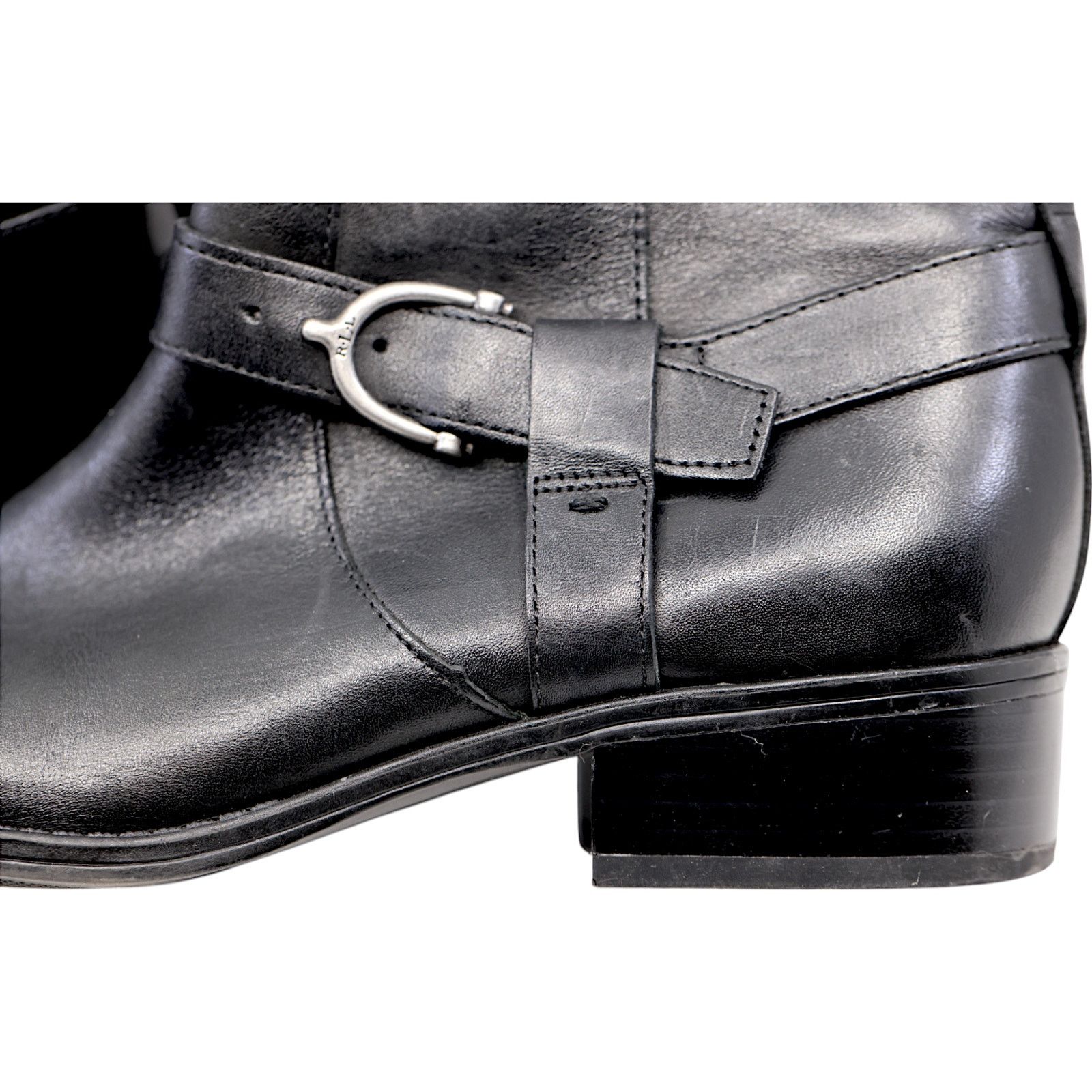 Ralph Lauren Ralph Lauren Margarite Leather Boots 5.5B Black 15" KneeHigh Size US 5.5 / IT 35.5 - 7 Thumbnail