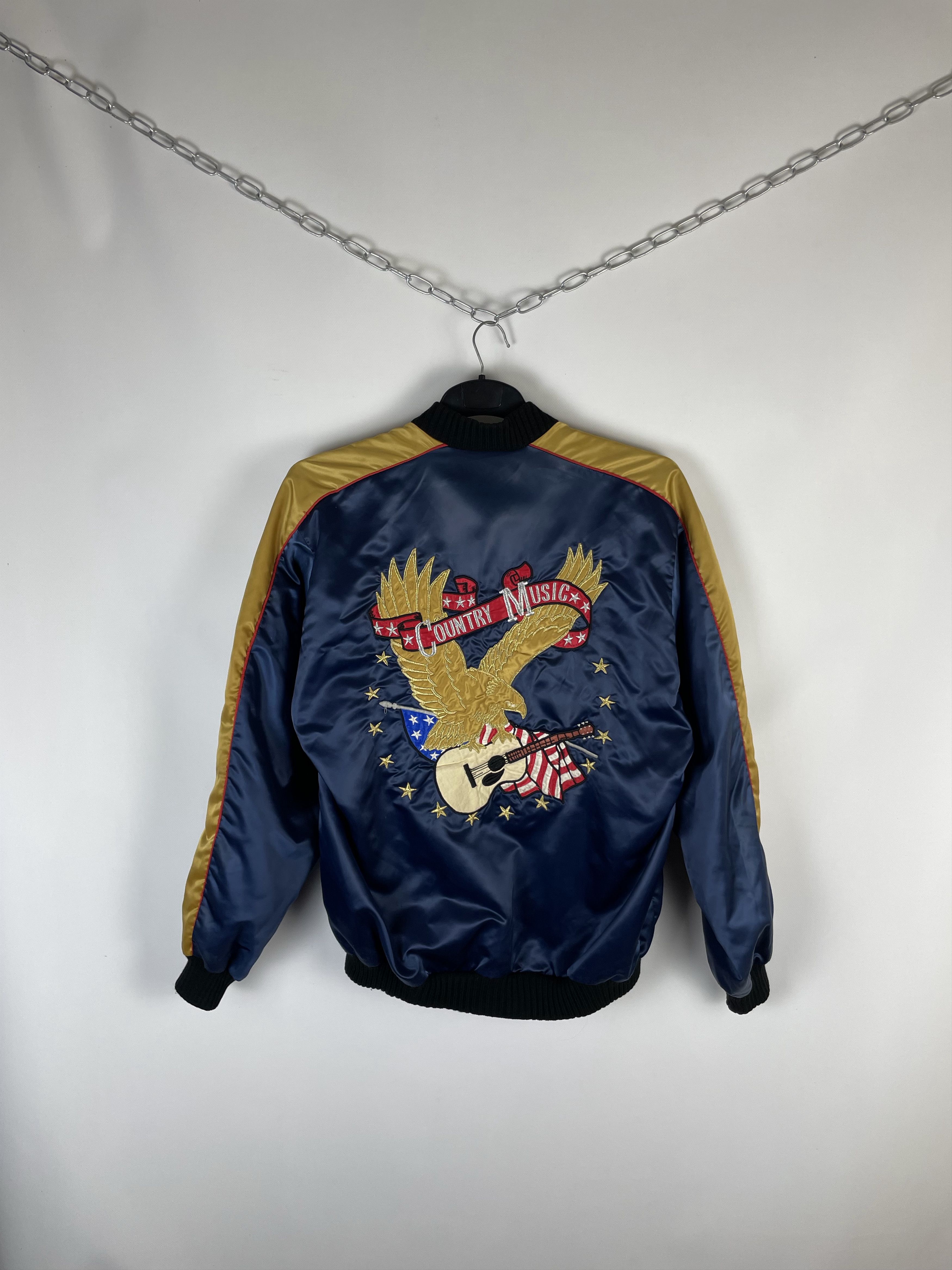 Vintage Vintage 80’s 90’s Country Music Satin Bomber Jacket Size US S / EU 44-46 / 1 - 8 Thumbnail