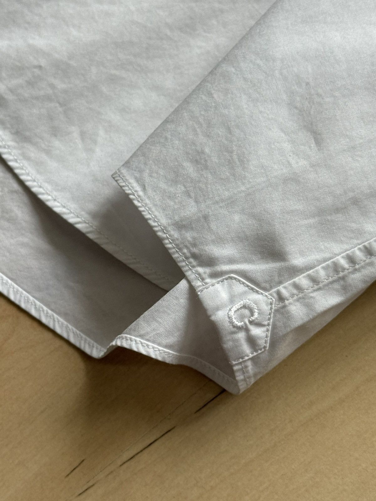 Celine Celine blade mandarin stand up collar white poplin shirt Size US XL / EU 56 / 4 - 6 Thumbnail