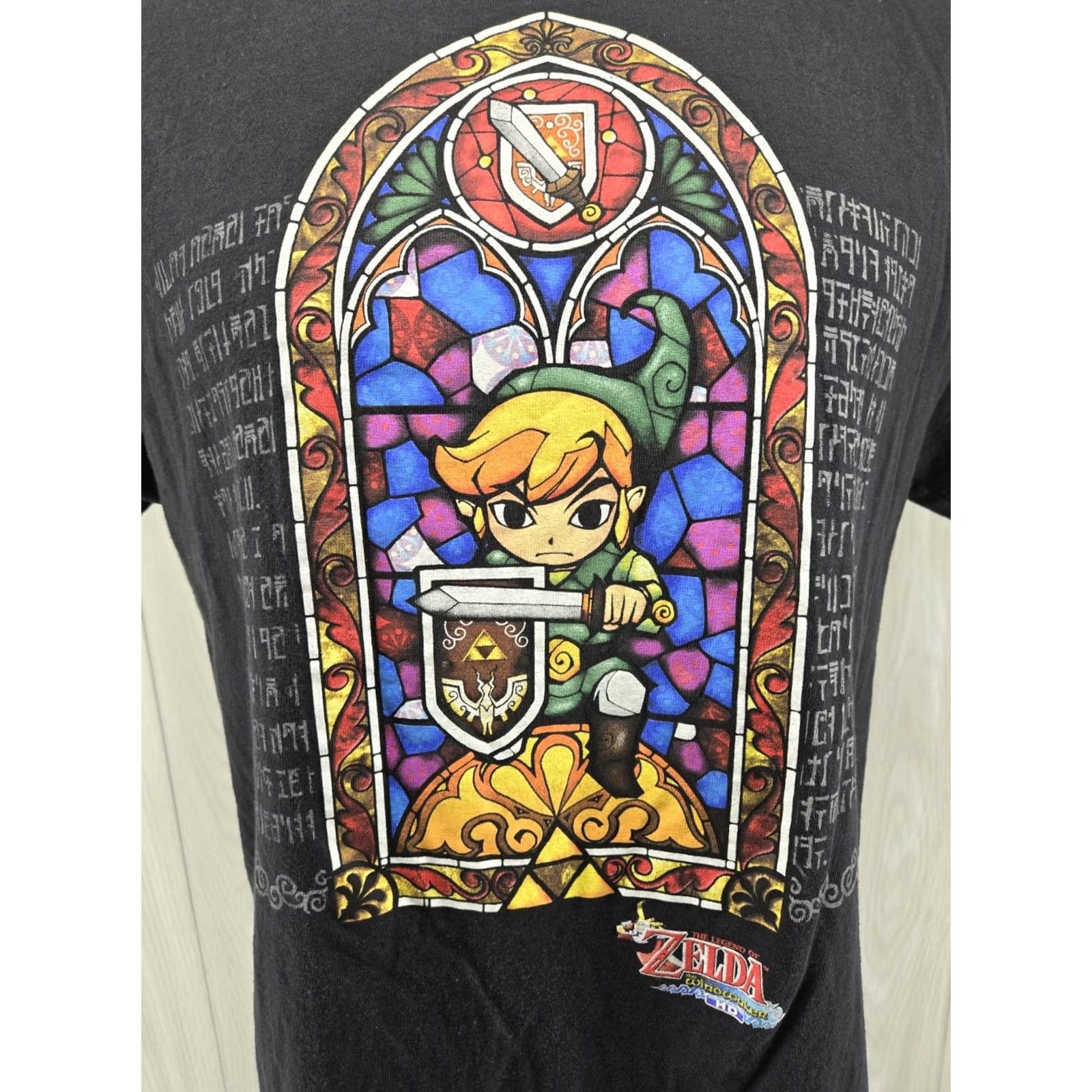 Nintendo VINTAGE The Legend of Zelda Windwaker T-Shirt Nintendo 2014 Black L Mens Shirt Graphic Print Crew Neck Short Sleeve Nintendo - Size US L / EU 52-54 / 3 - 3 Thumbnail