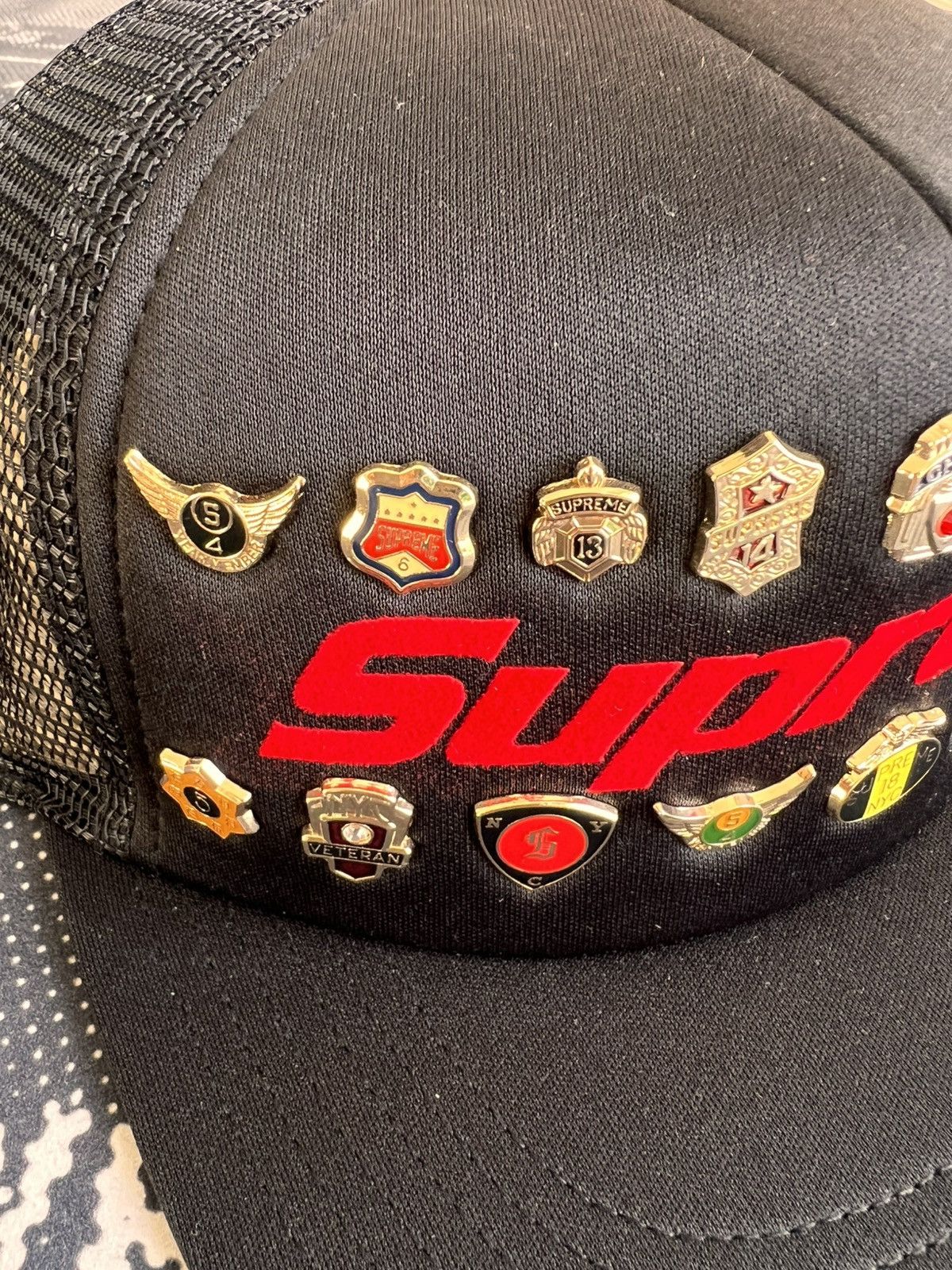 Supreme Supreme Pins Mesh Back 5 Panel Black cap hat snapback enamel Size ONE SIZE - 11 Thumbnail