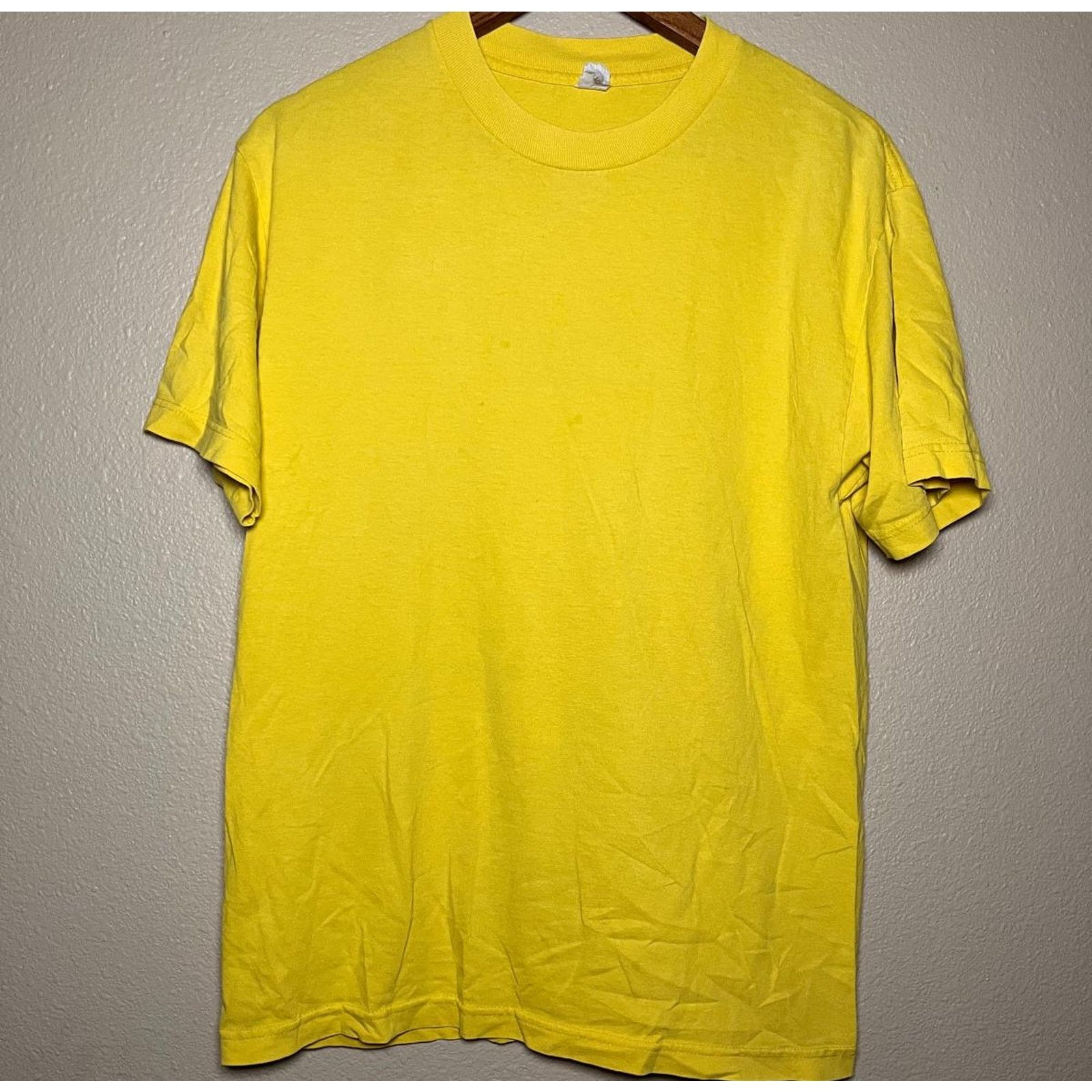 Other 👕 Vintage Plain Yellow T-Shirt – Tag Faded Size M Size US M / EU 48-50 / 2 - 1 Thumbnail