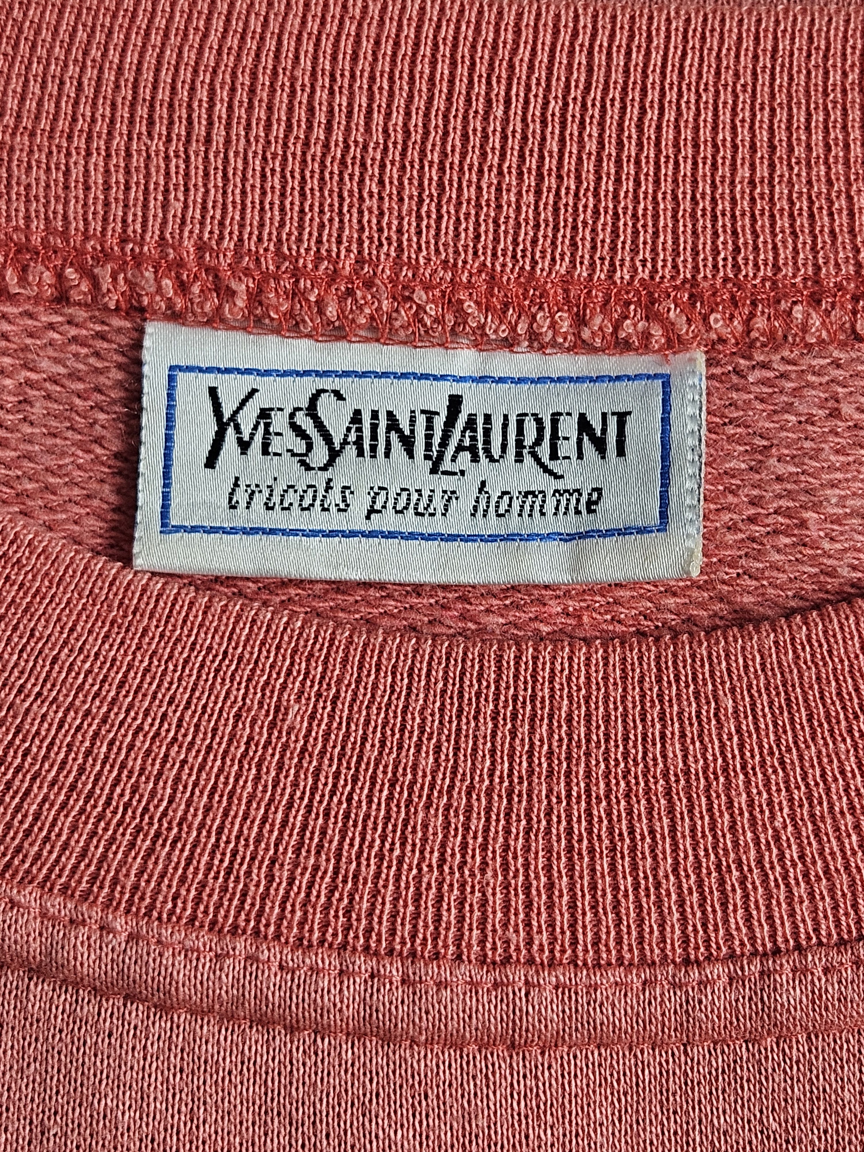 Vintage Yves Saint Laurent Tricots Pour Homme Embroidery Sweatshirt Size US M / EU 48-50 / 2 - 4 Thumbnail