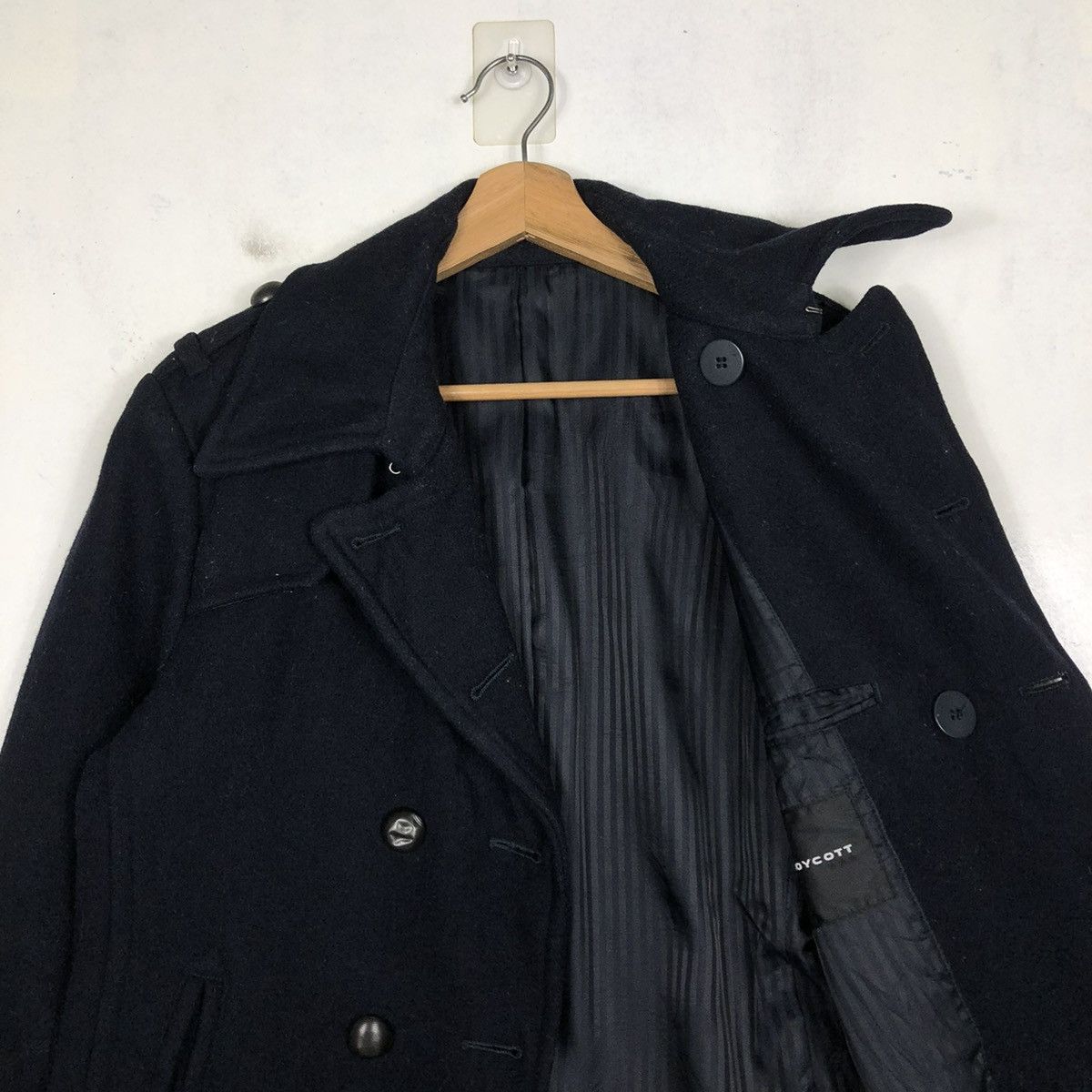 Hysteric Glamour 📌CROPPED WOOL BIKER JACKET BOYCOTT DOUBLE COLLAR Size US M / EU 48-50 / 2 - 13 Thumbnail