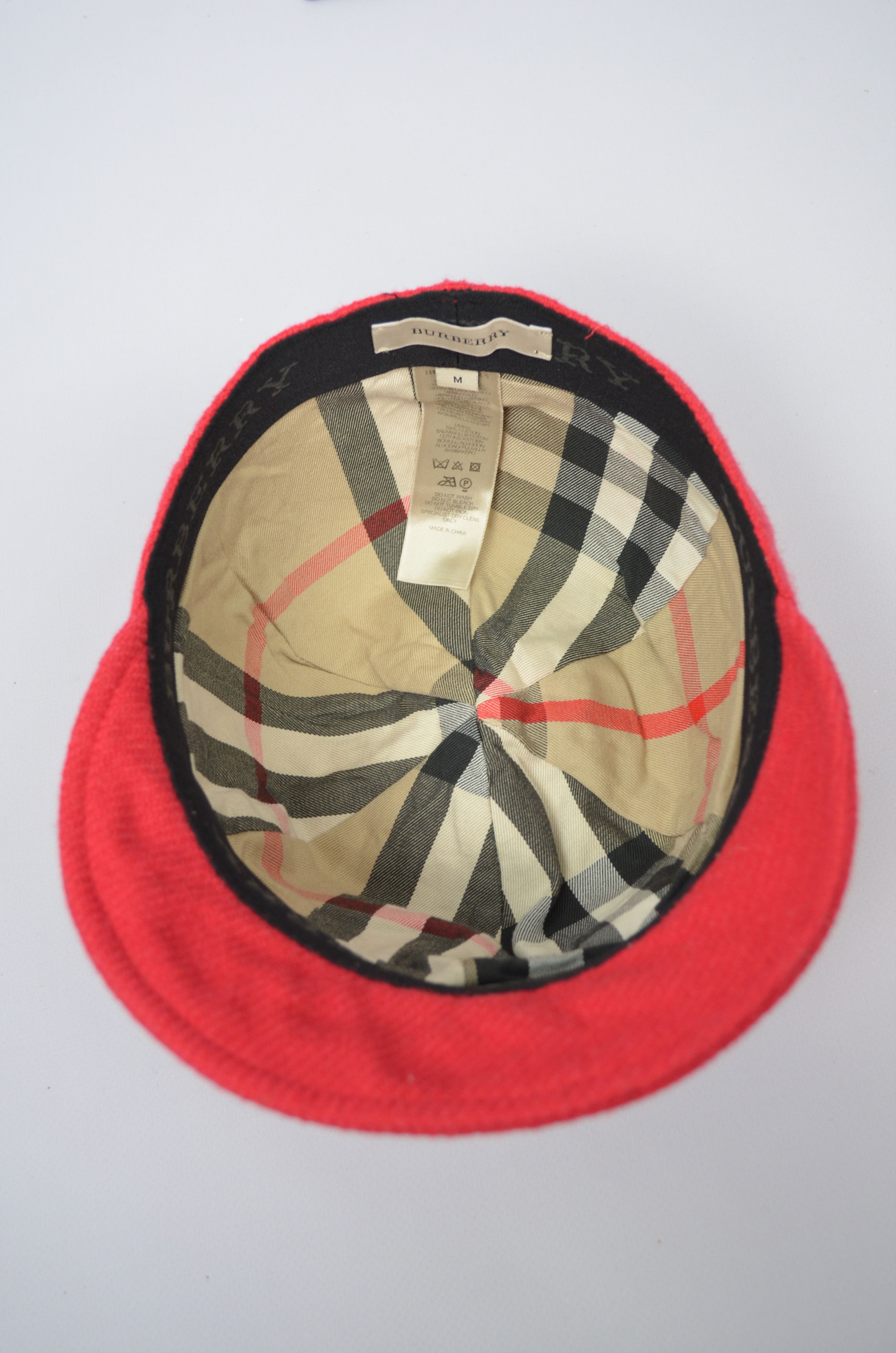 Burberry Womens Burberry Wool/Cashmere Pink/Red Beret Hat Size M Size ONE SIZE - 10 Thumbnail