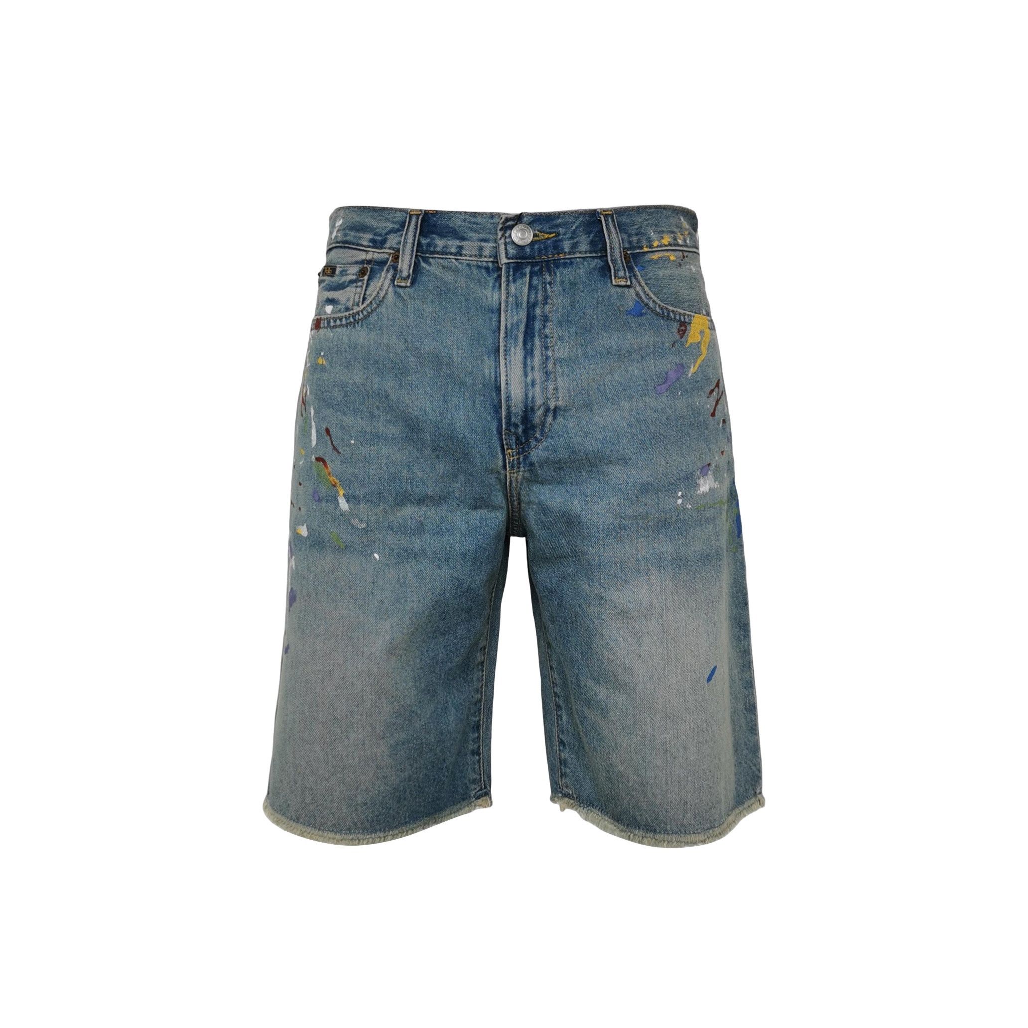 Polo Ralph Lauren Polo Ralph Lauren Paint Splatter Denim Shorts 31 Size US 31 - 1 Thumbnail