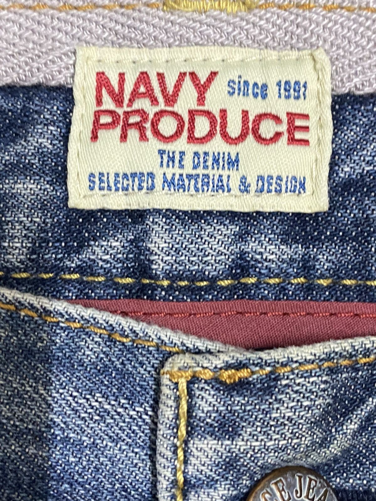 Old Navy Vintage Japanese Brands Navy Faded Wash Loose Jeans Size US 32 / EU 48 - 13 Thumbnail