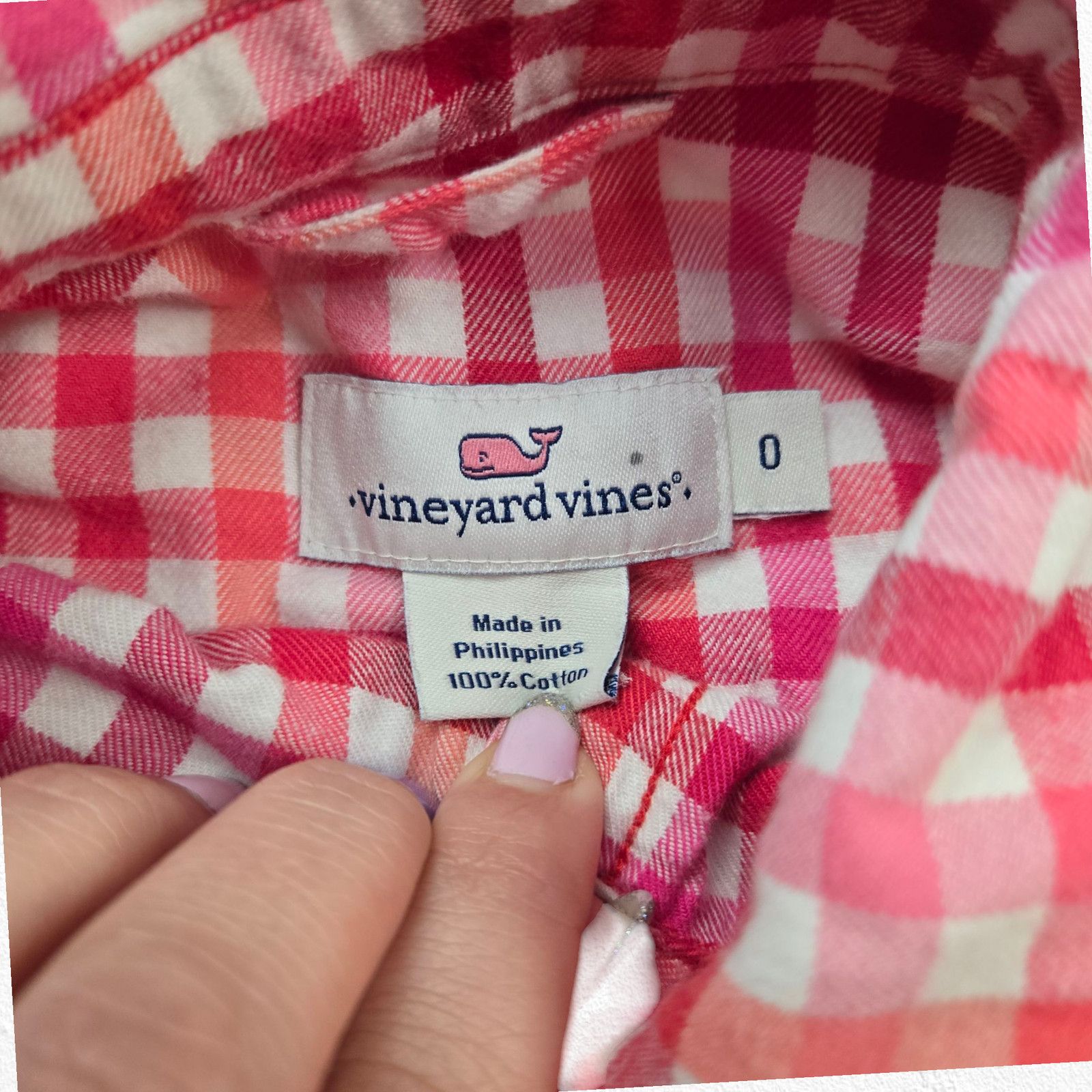 Vineyard Vines Vineyard Vines Pink Gingham Plaid Button Down Shirt Size 0 Size XS / US 0-2 / IT 36-38 - 4 Thumbnail