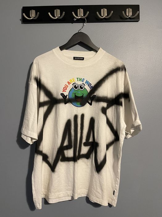 Balenciaga Balenciaga Telley You Are The World T-Shirt | Grailed