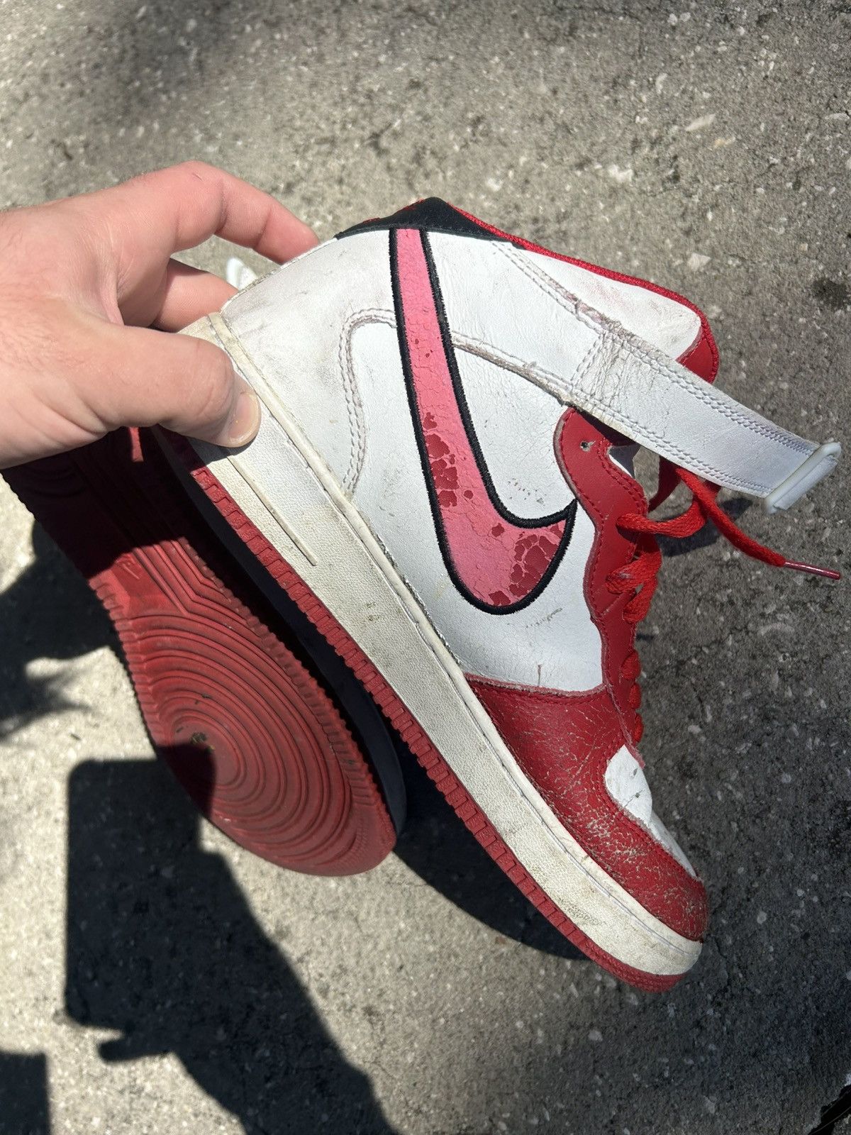 Nike Vintage 2006 Red hightop nike air force one 1 Size US 10 / EU 43 - 6 Thumbnail