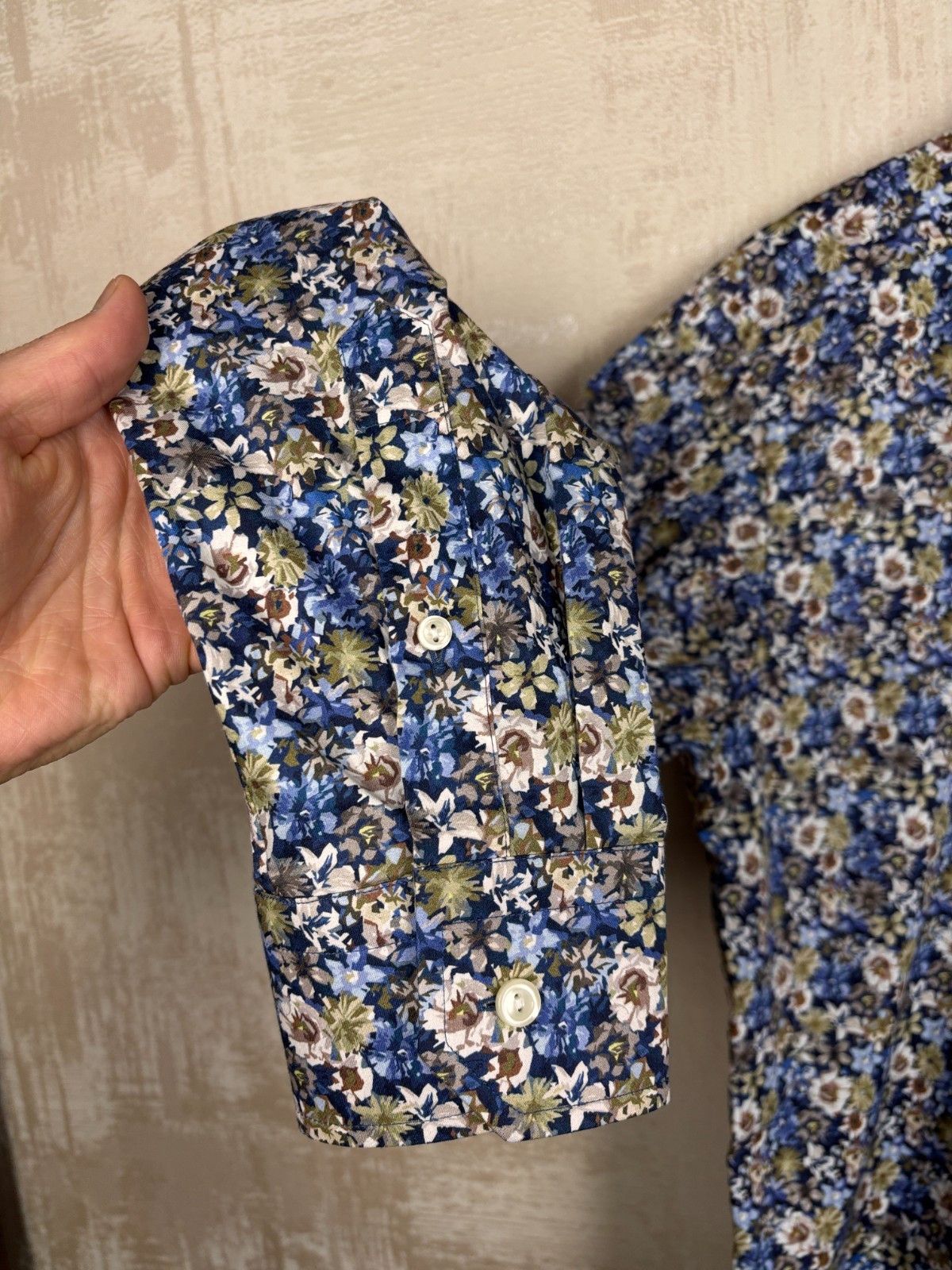 Eton Eton Floral Long Sleeve Dress Shirt Sz L (41 / 16) Slim Fit Size US L / EU 52-54 / 3 - 9 Thumbnail