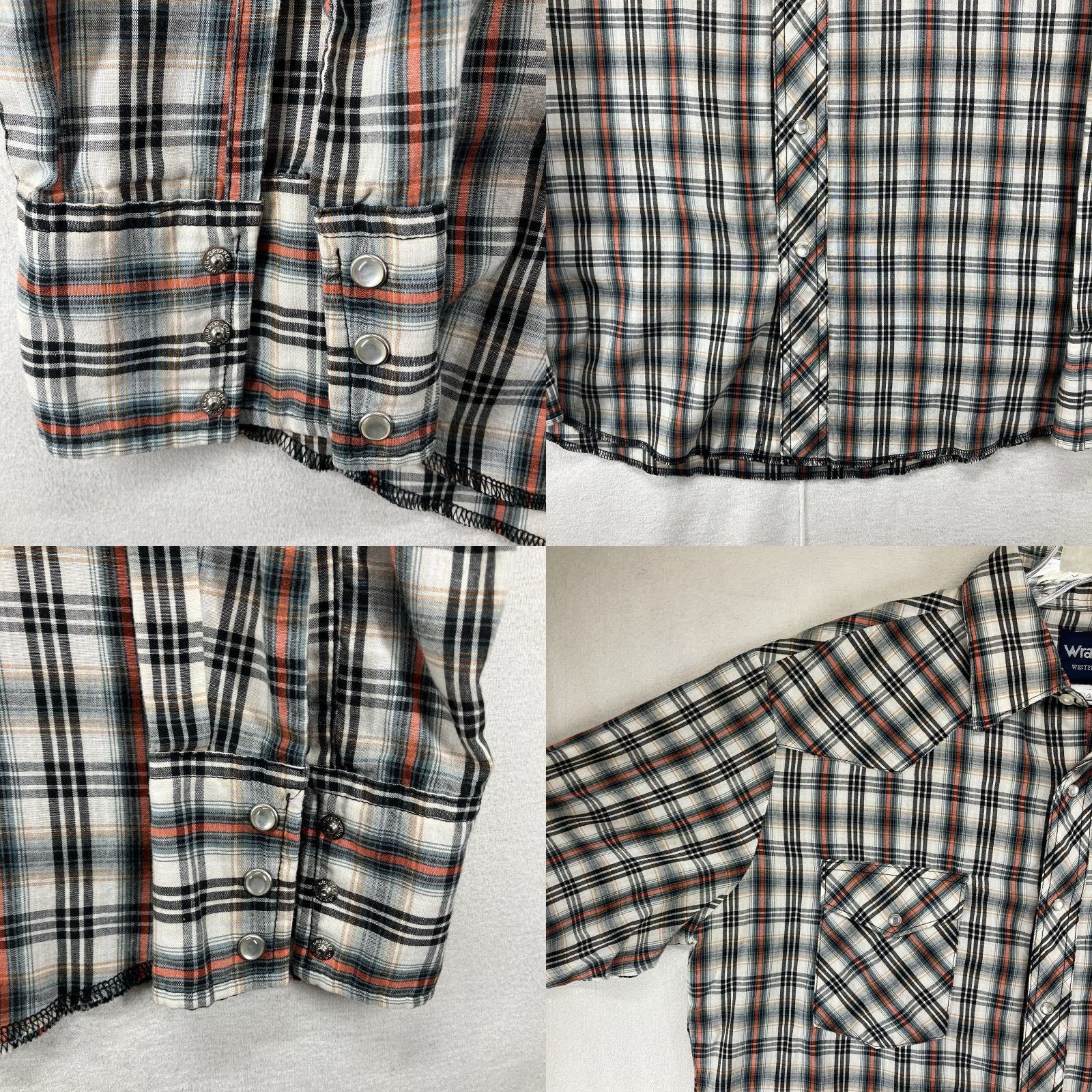 Wrangler Wrangler Shirt Western Pearl Snap Casual Men L Multicolor Plaid 90s Colorful Cowboy Silver Buttons Pockets Breathable Lightweight Cotton Blend Regular Size US L / EU 52-54 / 3 - 8 Thumbnail