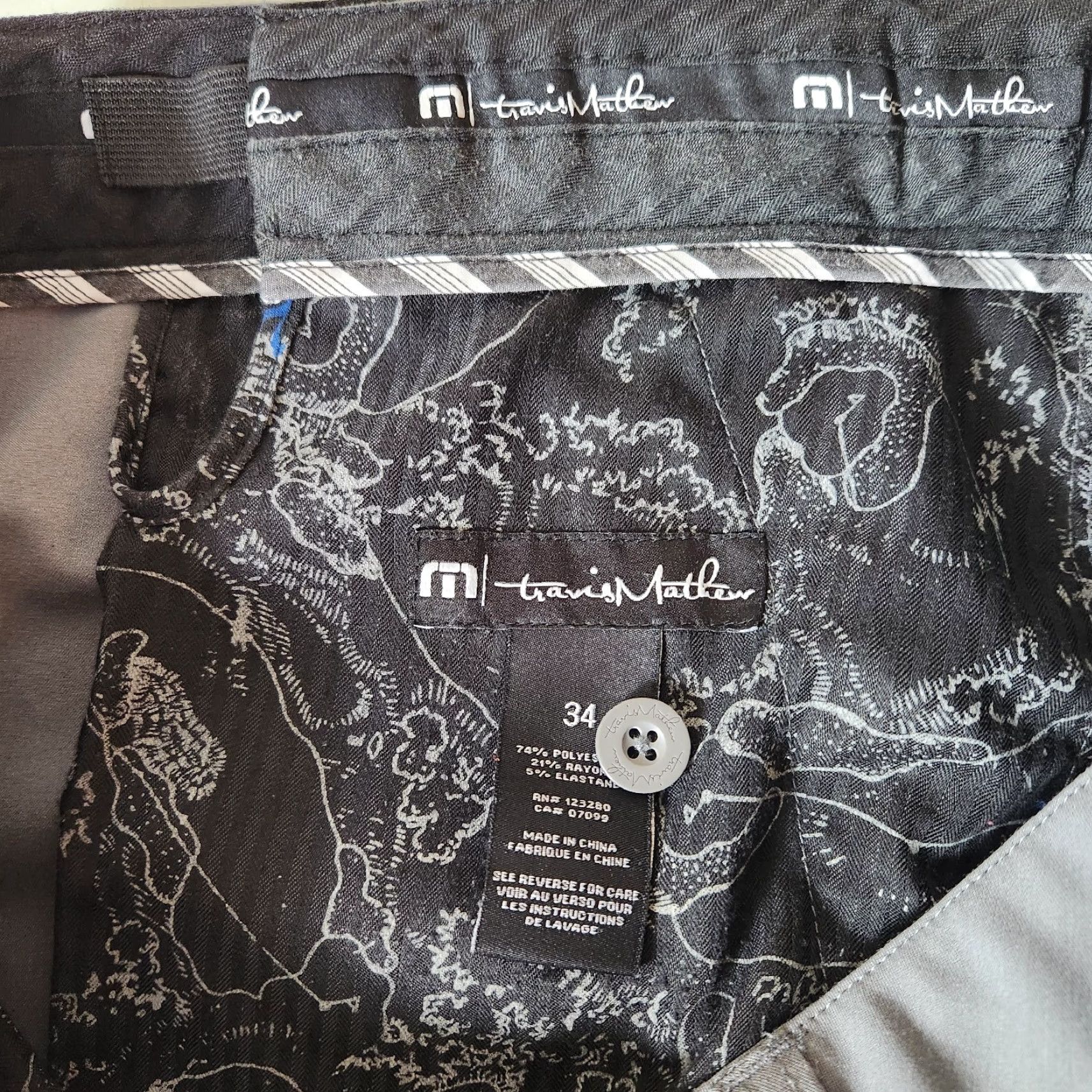 TravisMathew Travis Mathew Gray Expandable Waist Performance Golf Shorts-Size 34 Size US 34 / EU 50 - 6 Thumbnail