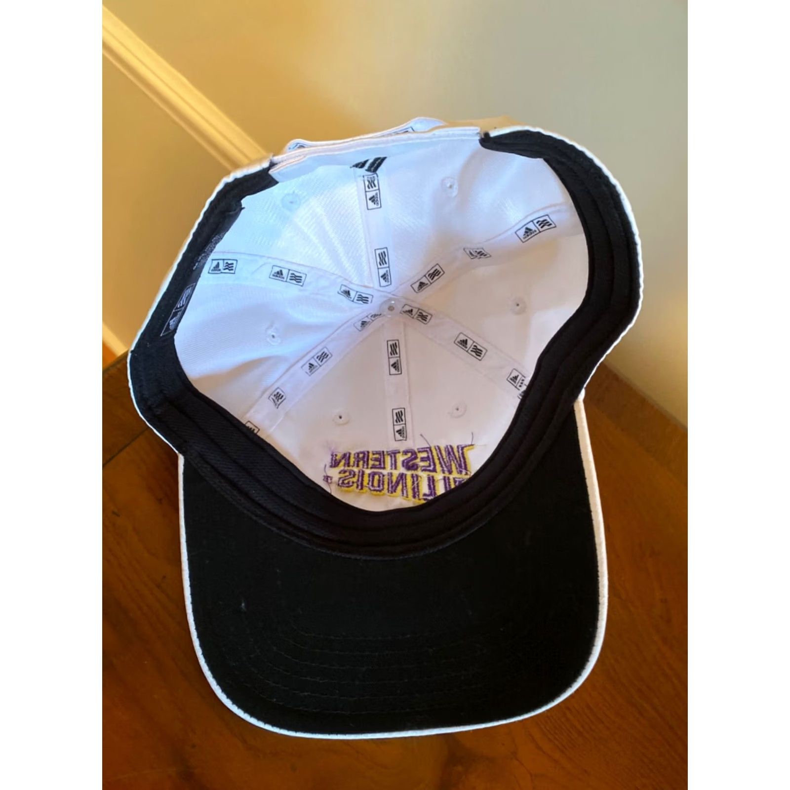 Adidas adidas Hat Cap Strapback White Western Illinois University Leathernecks Purple Cotton Unisex Adults Adjustable Mens Baseball Cap Size ONE SIZE - 4 Thumbnail