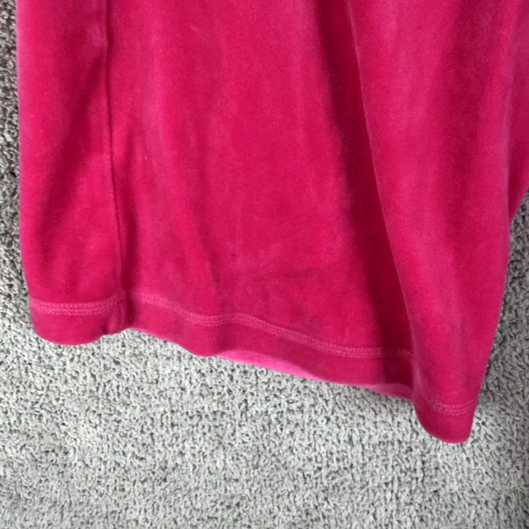 Juicy Couture Juicy Couture Pink Velour Wide-Leg Sweatpants Womens XXL Logo Rhinestone Pull On Elastic Waist Pants Size 40" / US 18 - 4 Thumbnail