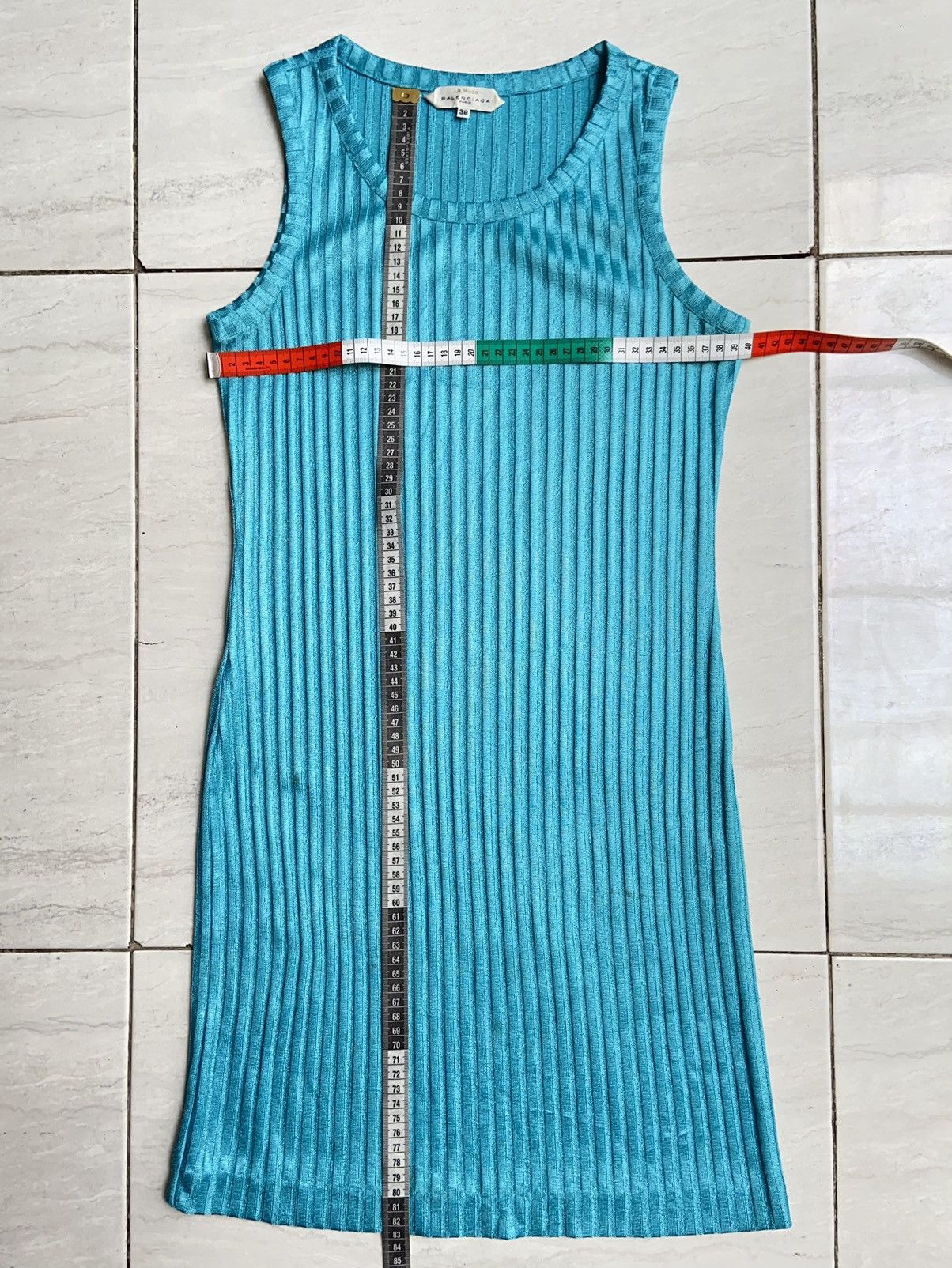 Balenciaga BALENCIAGA Blue Knit Cable Tank Size US S / EU 44-46 / 1 - 5 Thumbnail