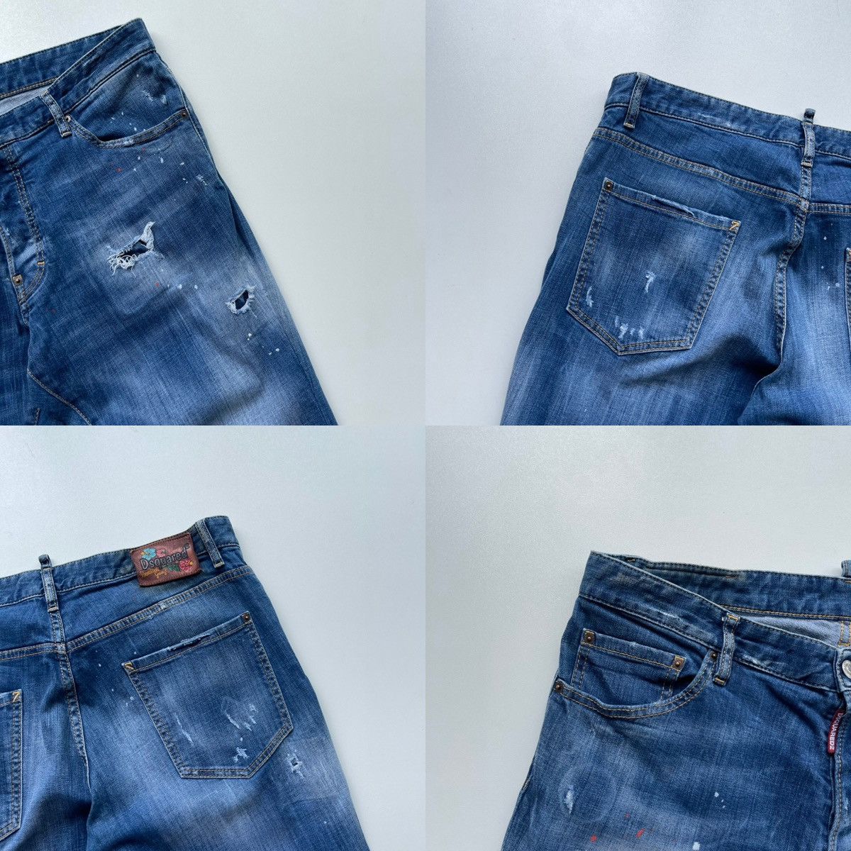 Dsquared2 Dsquared2 Distressed Cool Guy Slim Fit Stretch Jeans Blue Size US 36 / EU 52 - 4 Thumbnail