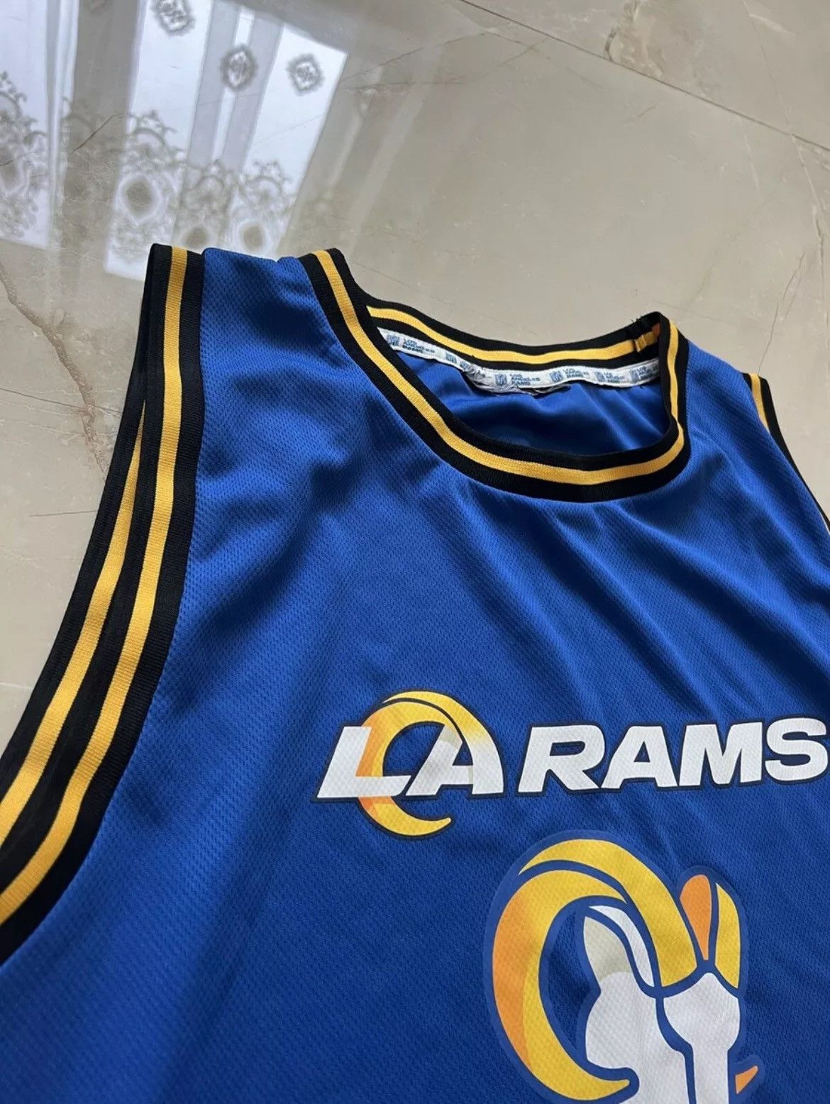 NFL × Vintage Vintage NFL Los Angeles Rams Blue Sports Jersey Size US XXL / EU 58 / 5 - 4 Thumbnail
