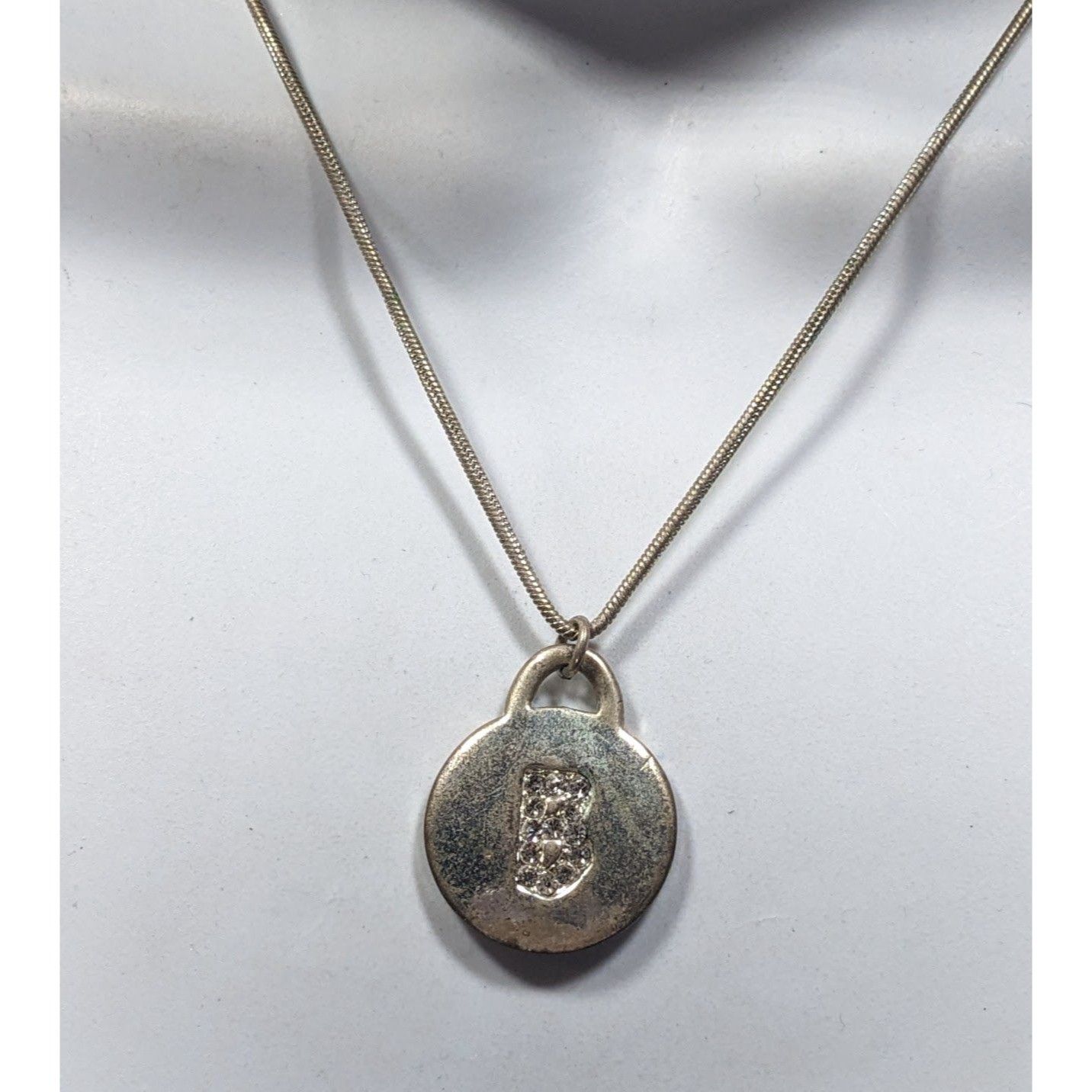 Other Pink Rhinestone Letter B Embellished Silver Tone Pendant Nec Size ONE SIZE - 5 Thumbnail