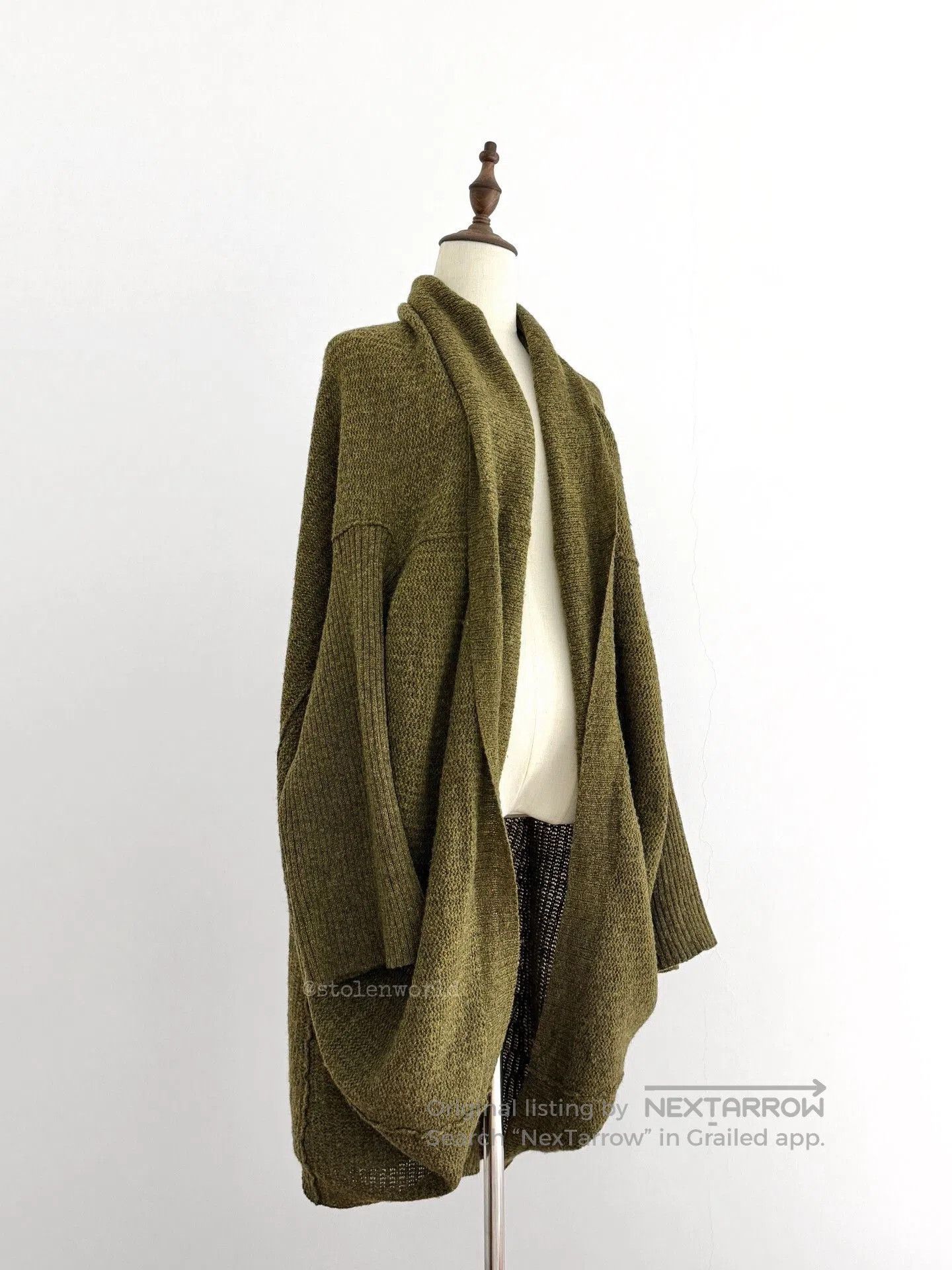 Y's green knitted wool cardigan by Y's. Size M / US 6-8 / IT 42-44 - 5 Thumbnail
