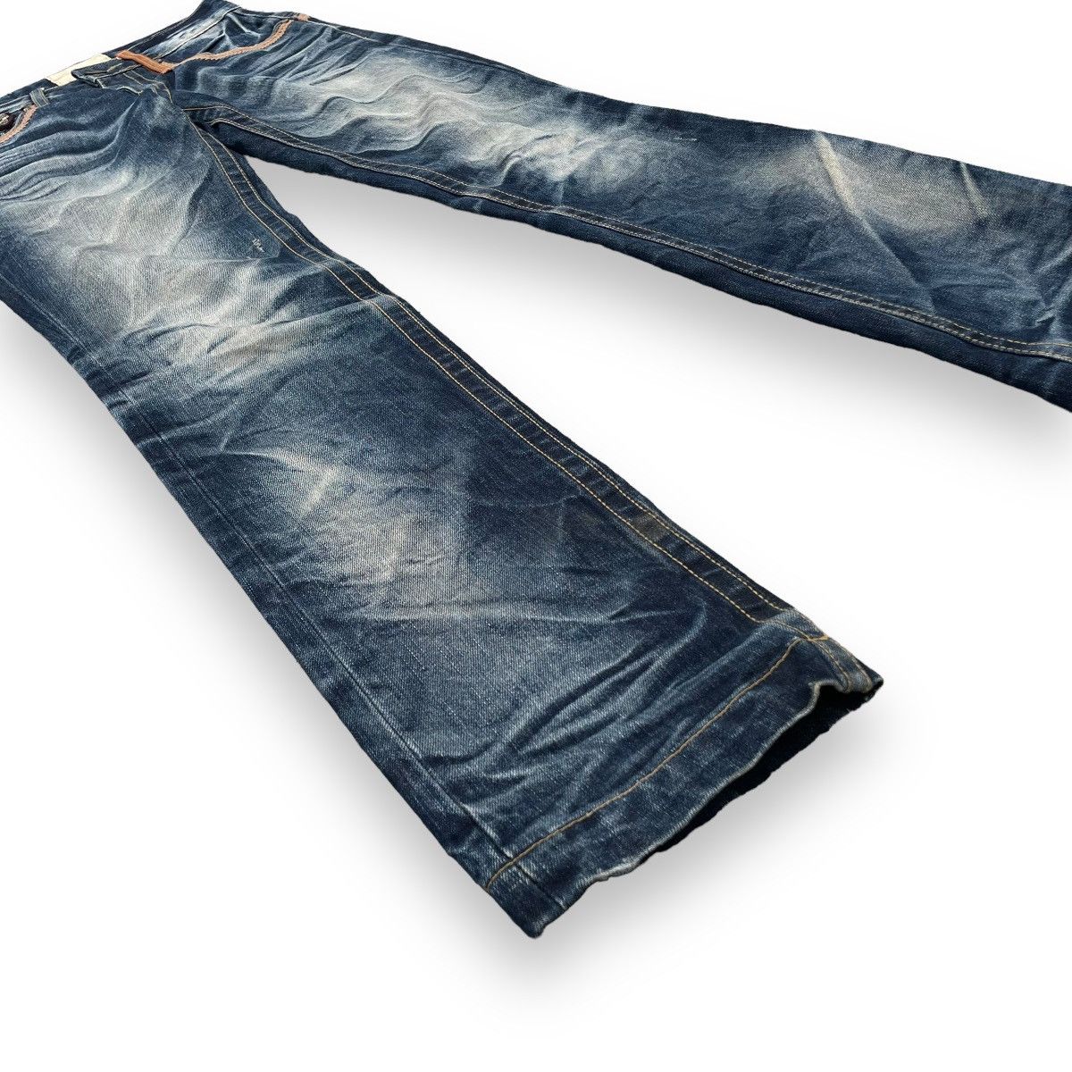If Six Was Nine 🇯🇵 VINTAGE LOLITA BY CONCERT CLUB WASHED DENIM PANTS Size 29" - 7 Thumbnail