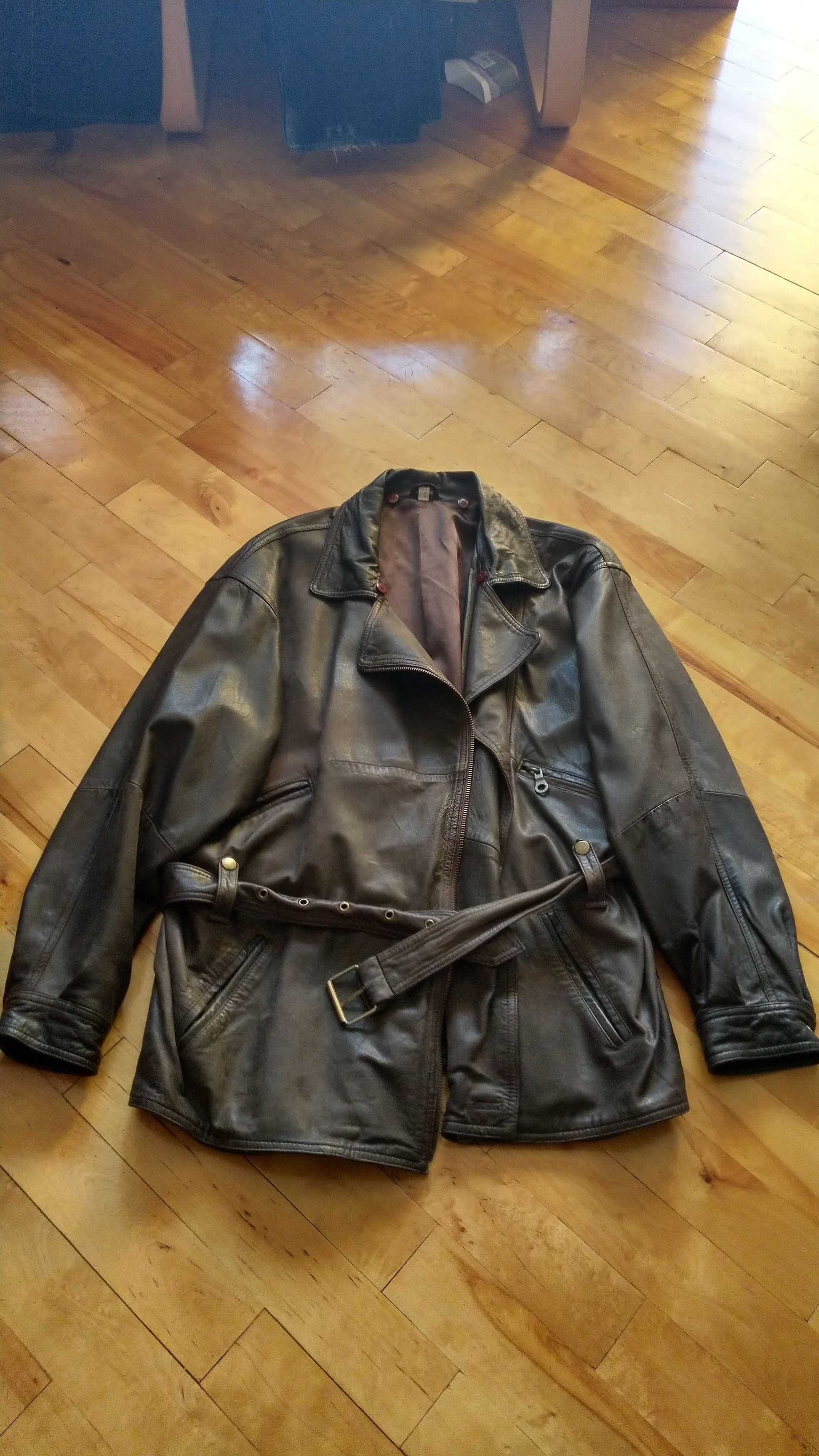 Genuine Leather 100% Leather Jacket Vintage Coat alt opium goth grunge Size M / US 6-8 / IT 42-44 - 11 Thumbnail