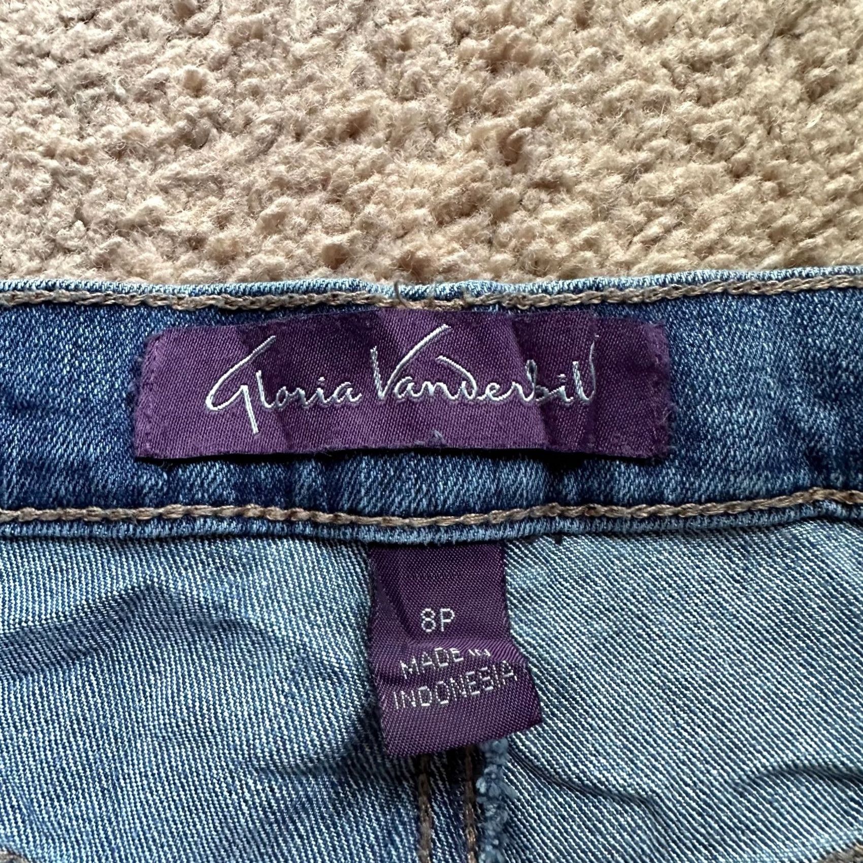 Gloria Vanderbilt Gloria Vanderbilt Jeans Womens 8 Petite Mid Rise Blue Denim Skinny Amanda Size 30" / US 8 / IT 44 - 5 Thumbnail