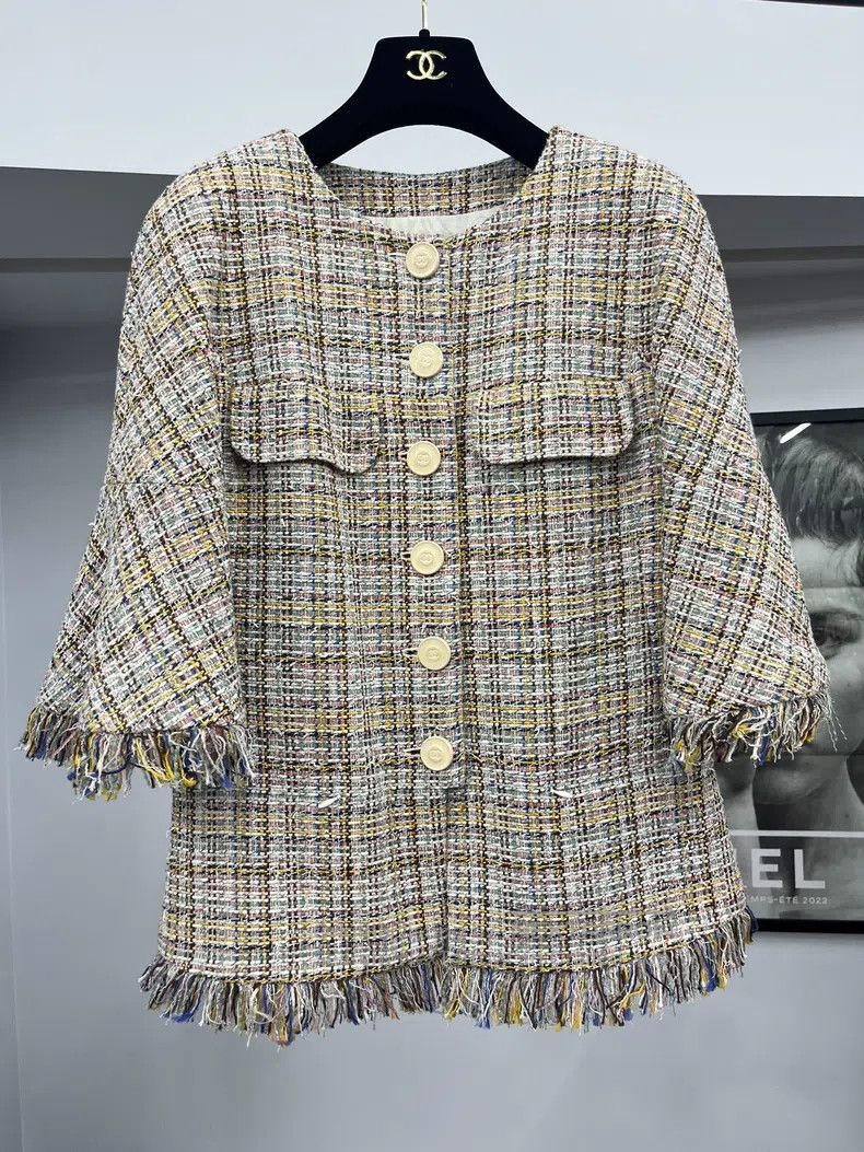Chanel Chanel Colourful tweed tassel coat Size XS / US 0-2 / IT 36-38 - 1 Thumbnail