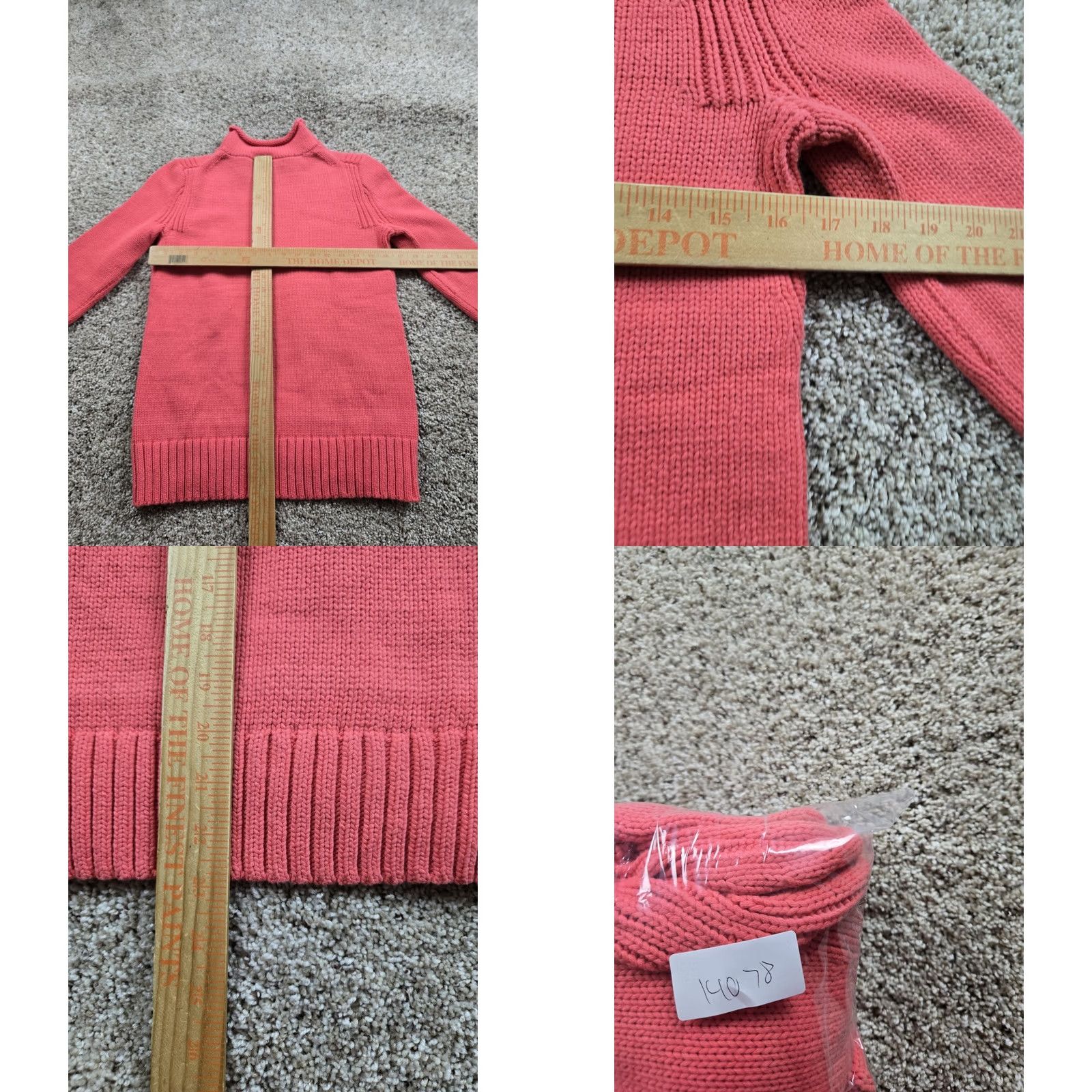 J.Crew J.Crew Sweater Womens M Pink Cotton Turtleneck Pullover Long Sleeve Size M / US 6-8 / IT 42-44 - 8 Thumbnail