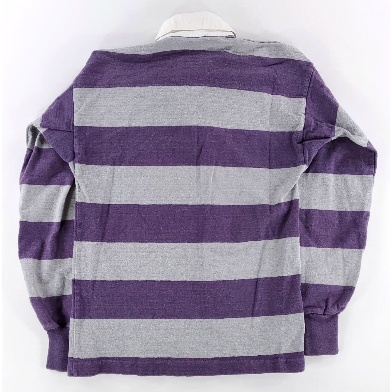 Lands' End Lands' End VTG Rugby Jersey Purple Gray Long Sleeve Polo Shirt Mens M Size US M / EU 48-50 / 2 - 4 Thumbnail