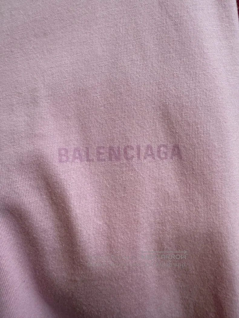 Balenciaga Balenciaga Pink letter Logo printed loose short sleeves Size US S / EU 44-46 / 1 - 2 Thumbnail