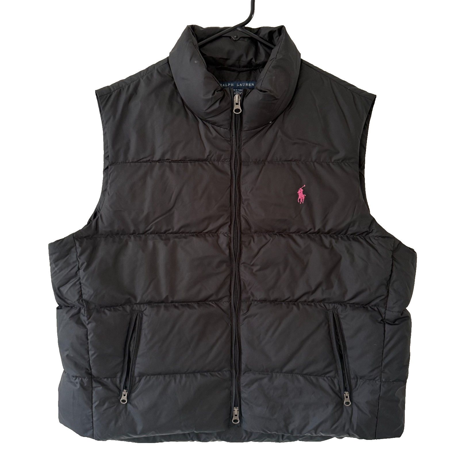 Lauren Ralph Lauren Ralph Lauren Black Down Puffer Vest Pink Pony XL Women Size XL / US 12-14 / IT 48-50 - 1 Thumbnail