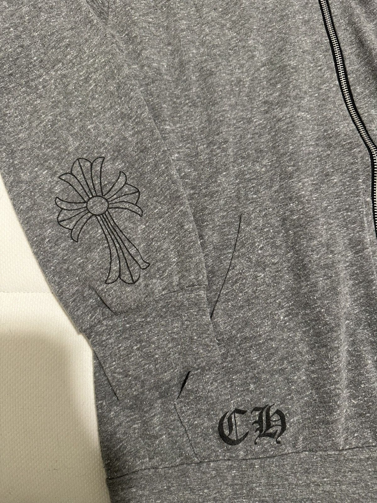 Chrome Hearts Chrome Hearts 'Cross' Graphic Dagger Full-Zip Grey Hoodie Size XL / US 12-14 / IT 48-50 - 5 Thumbnail