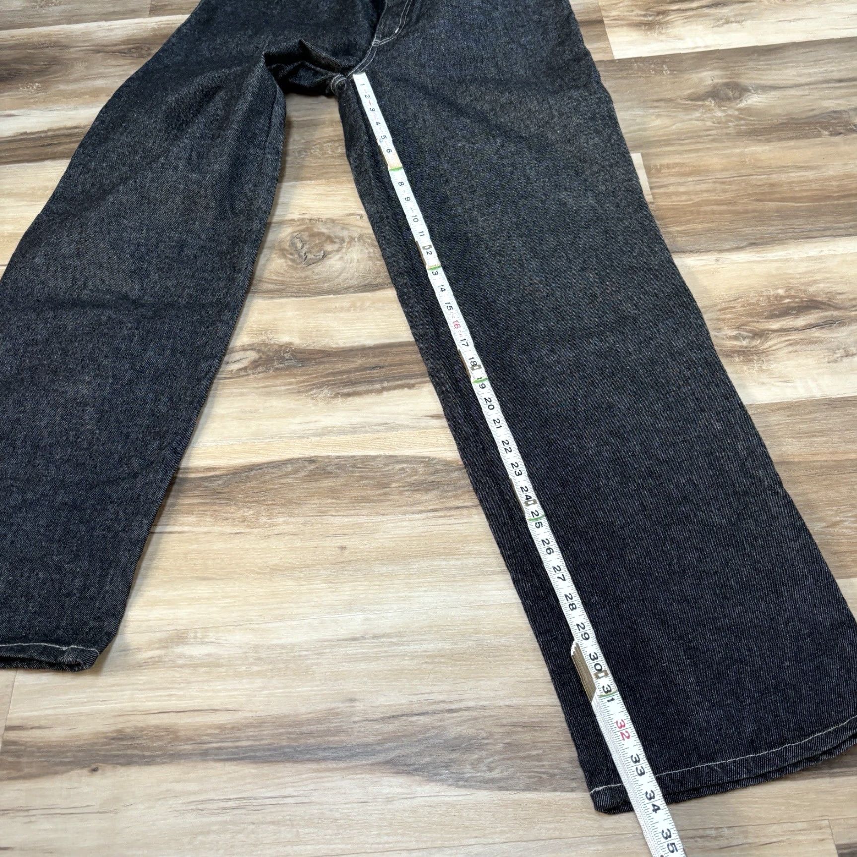 Avirex VINTAGE Avirex Jeans Mens 36 x 34 Baggy Embroidered Raw Denim Black Skater Size US 36 / EU 52 - 5 Thumbnail