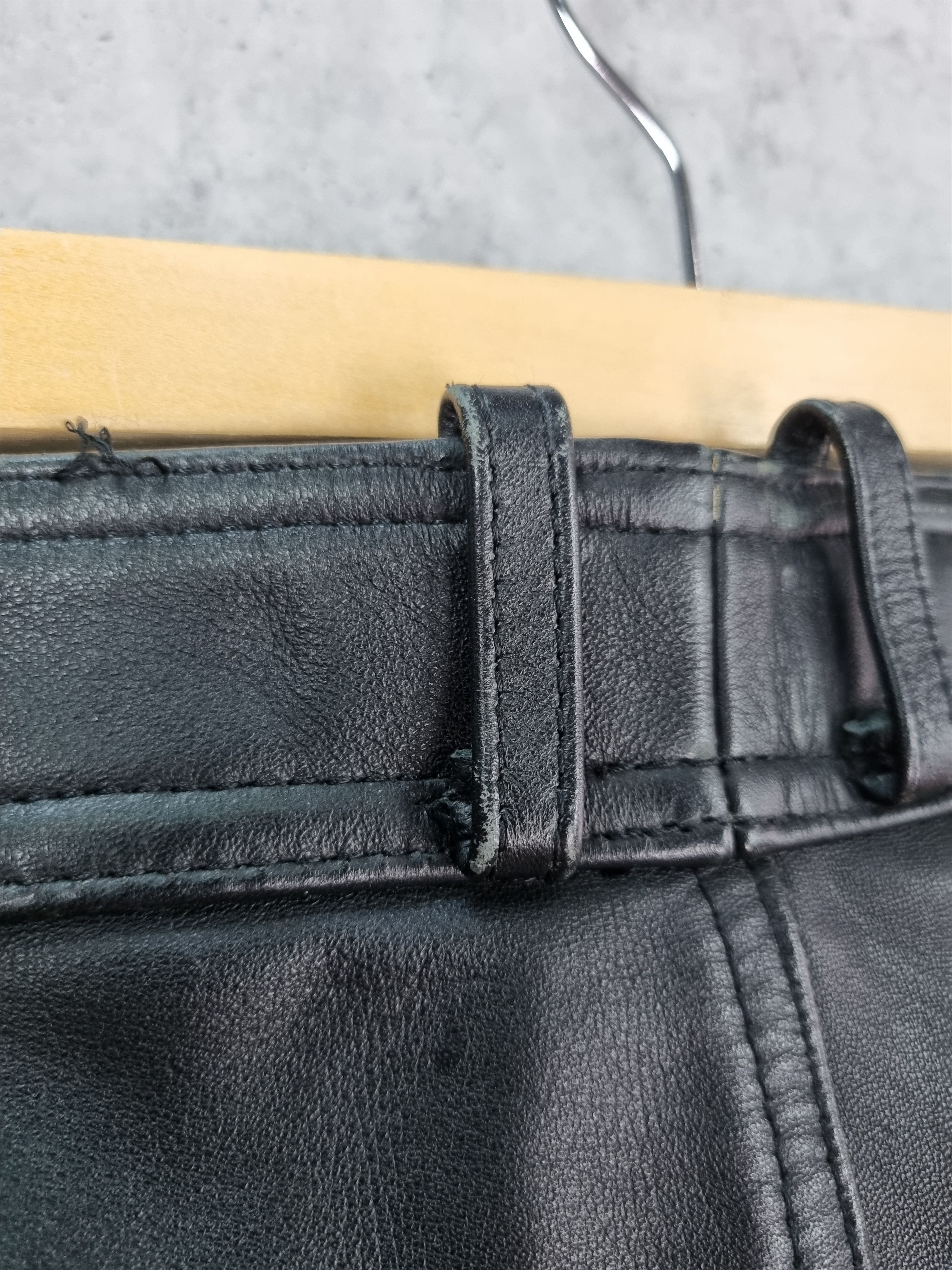 Genuine Leather × Vintage High Waist Leather Retro Pants. Size US 34 / EU 50 - 18 Thumbnail
