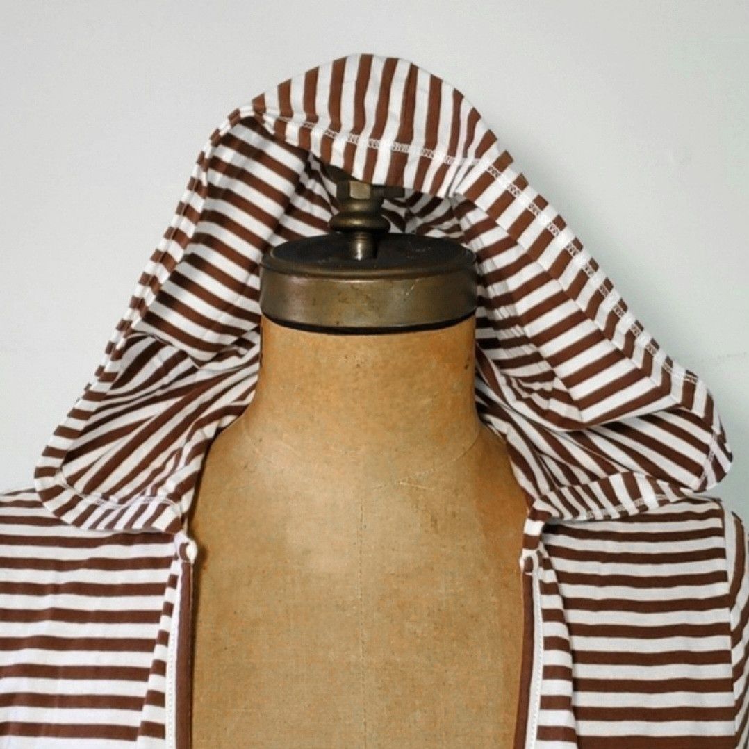 Izod Izod Size M Top Long Sleeve T-Shirt Stripe Brown White Hood Size M / US 6-8 / IT 42-44 - 7 Thumbnail