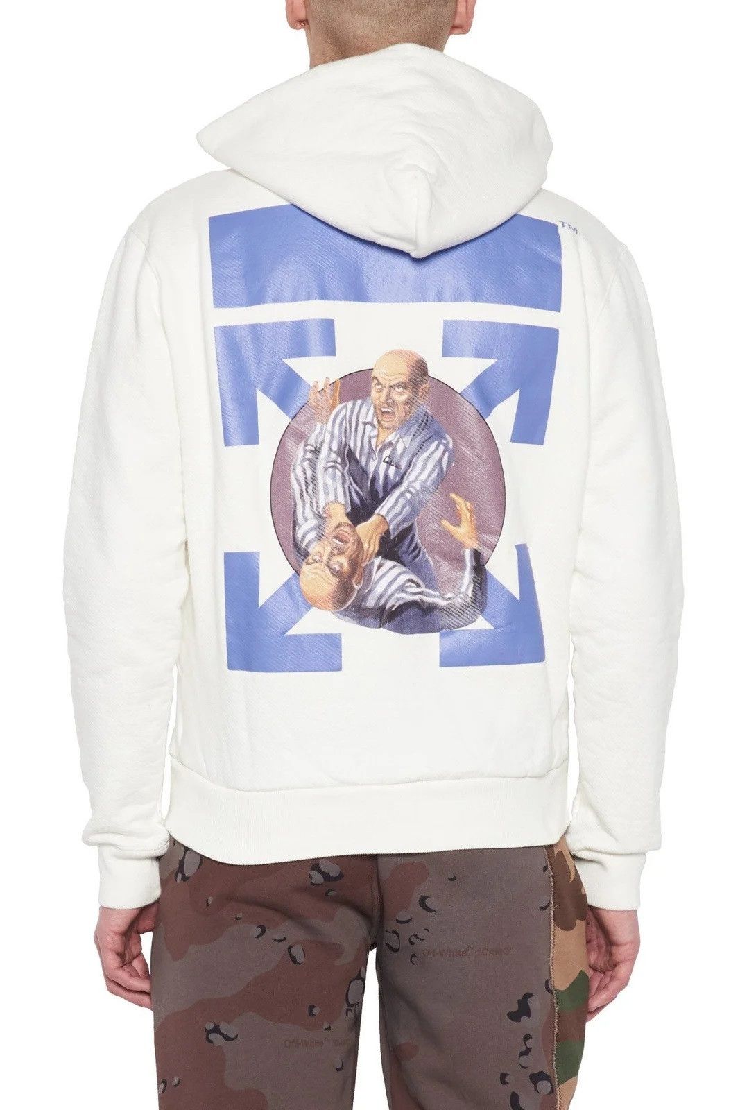 image of Off White Off-White - F/w 18 - Fight Zip-Up Hoodie, Men's (Size Medium)