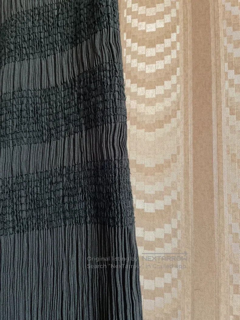 Issey Miyake Issey Miyake size:1 Pleated Black and Gray Toothpick Patte Size 22" - 3 Thumbnail